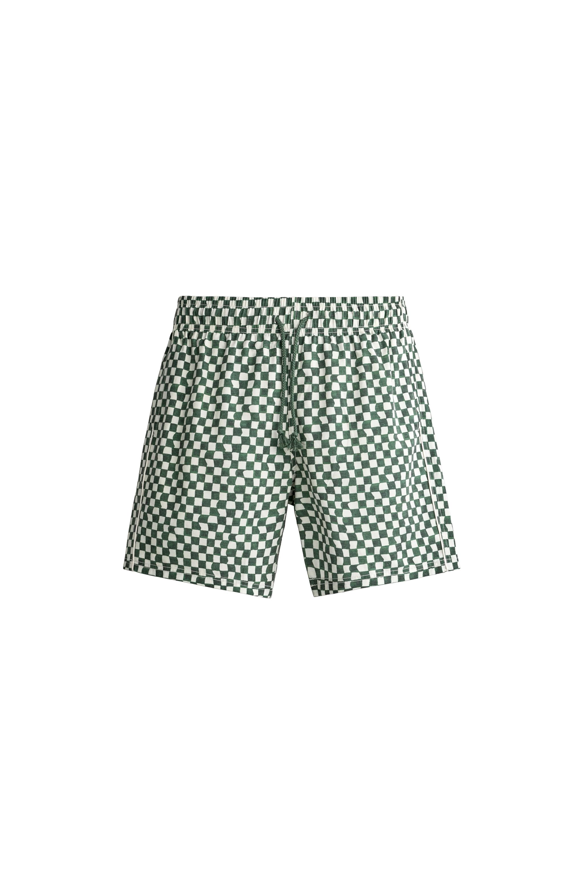 Длинные плавки в клетку — ZARA
