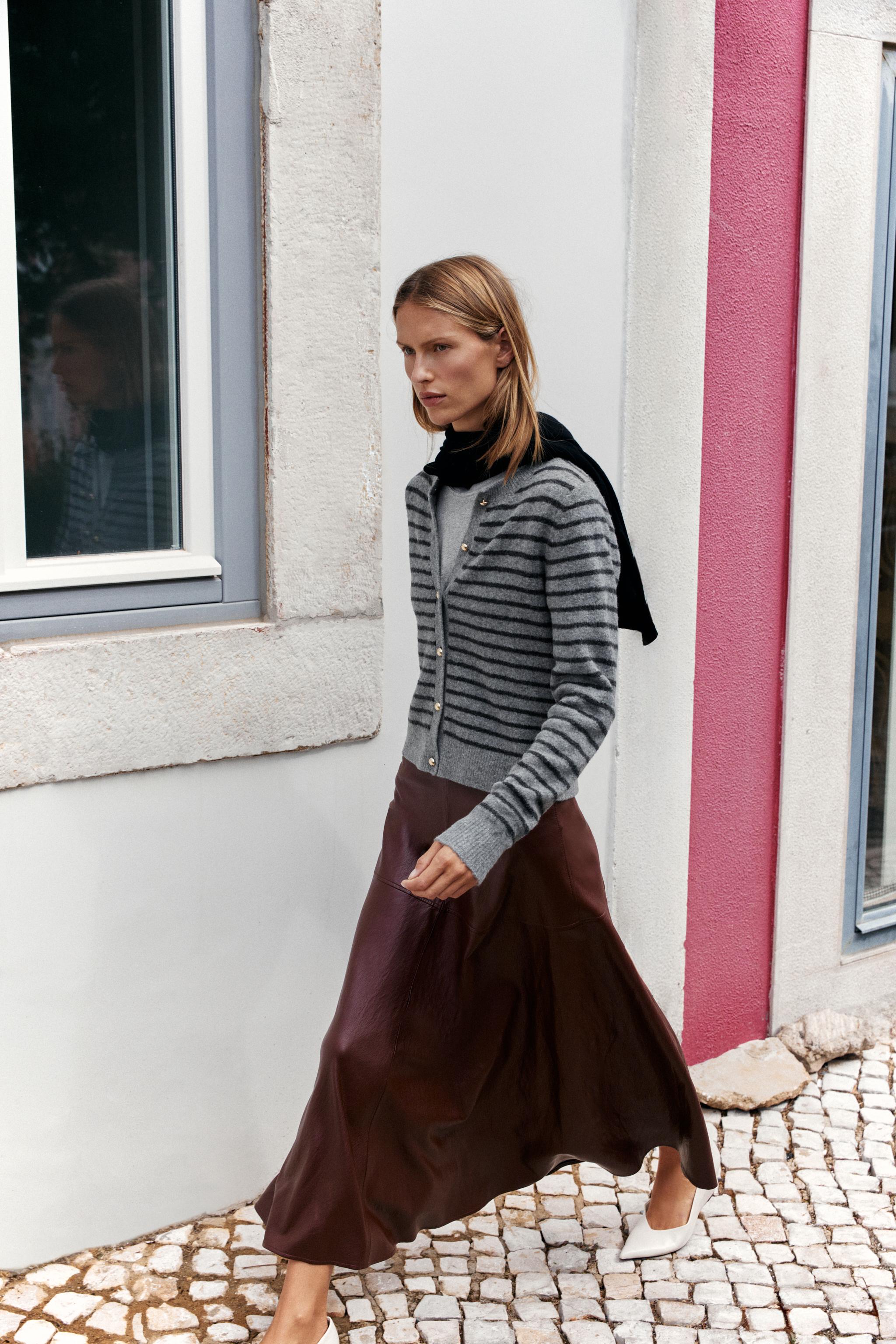 Кардиган в полоску — ZARA