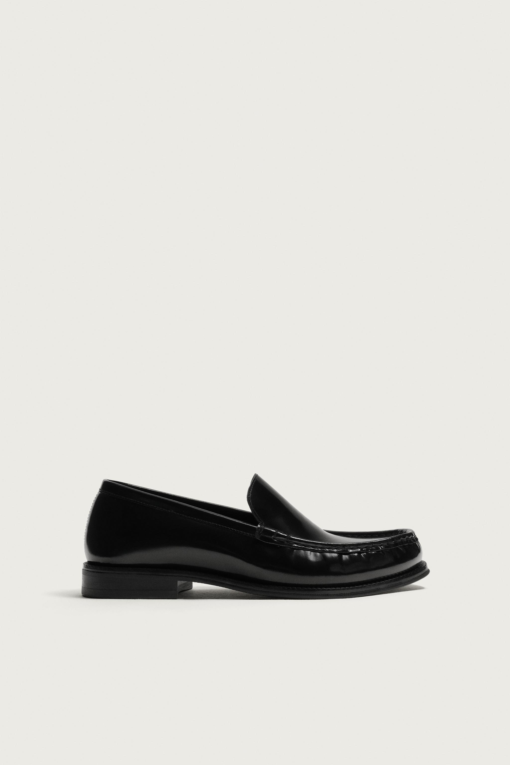 КОЖАНЫЕ СТРОГИЕ ЛОФЕРЫ — ZARA