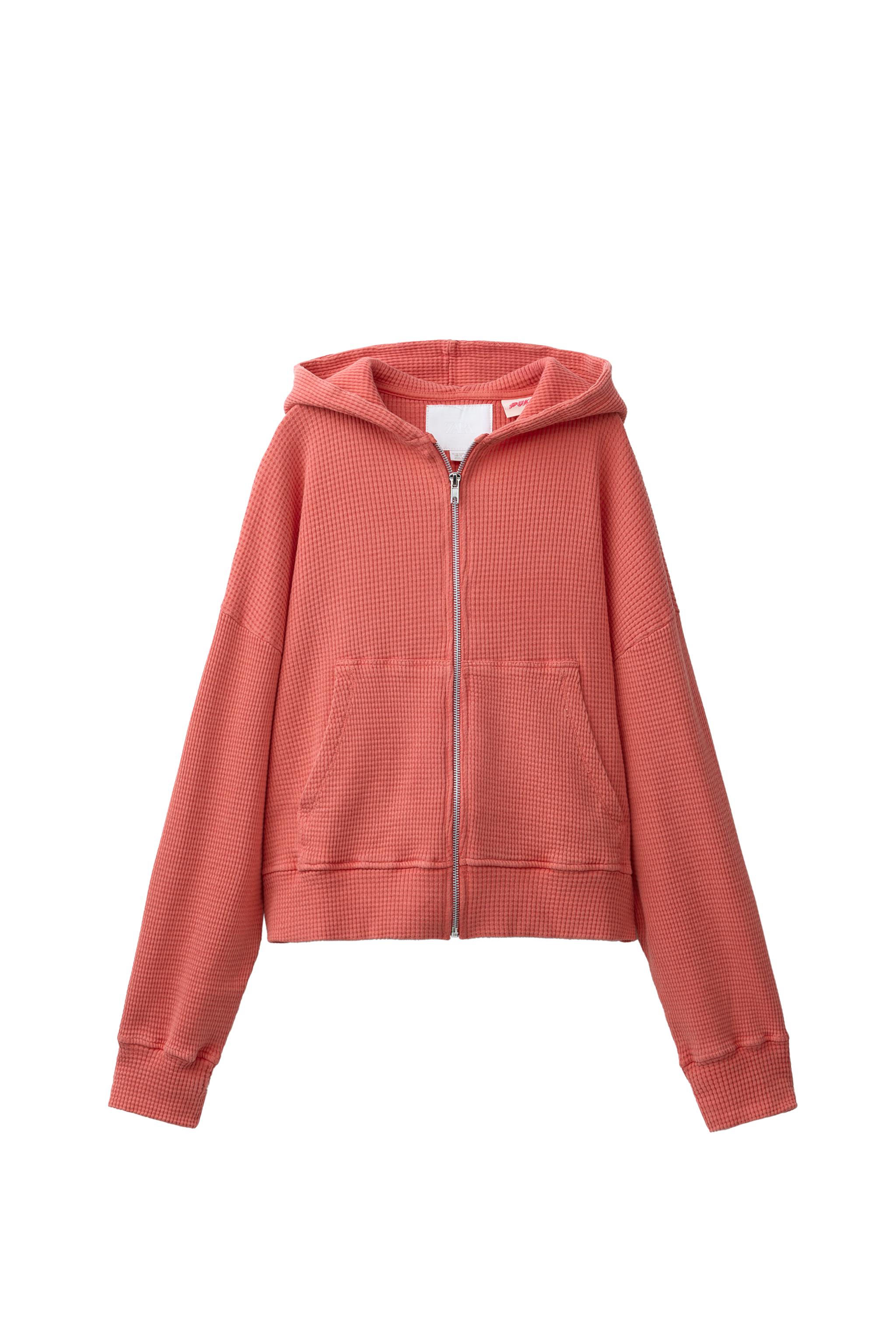 Укороченный худи Pukas Surf с фактурной тканью — ZARA