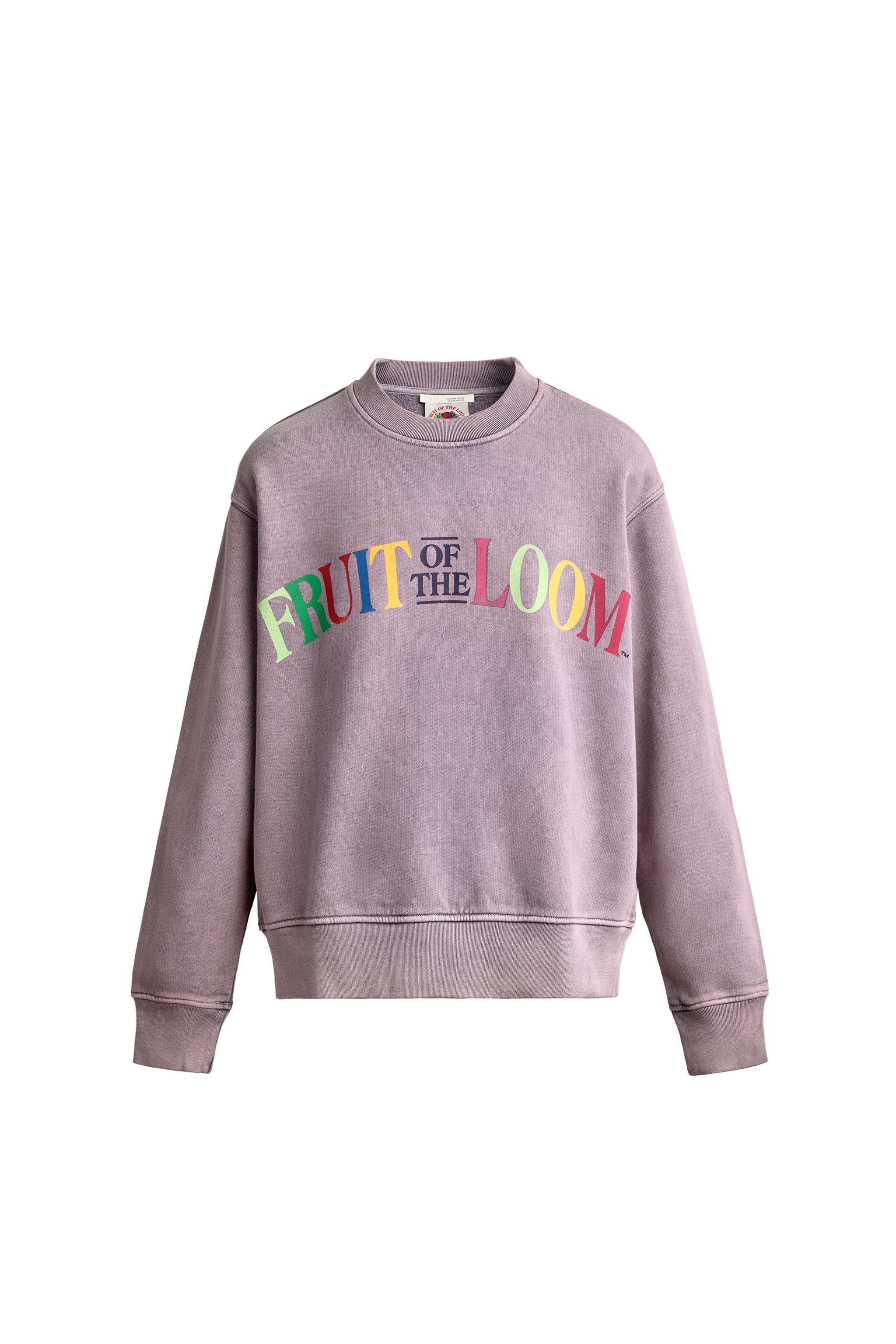 Свитшот с потускневшим принтом Fruit of the Loom™ — ZARA