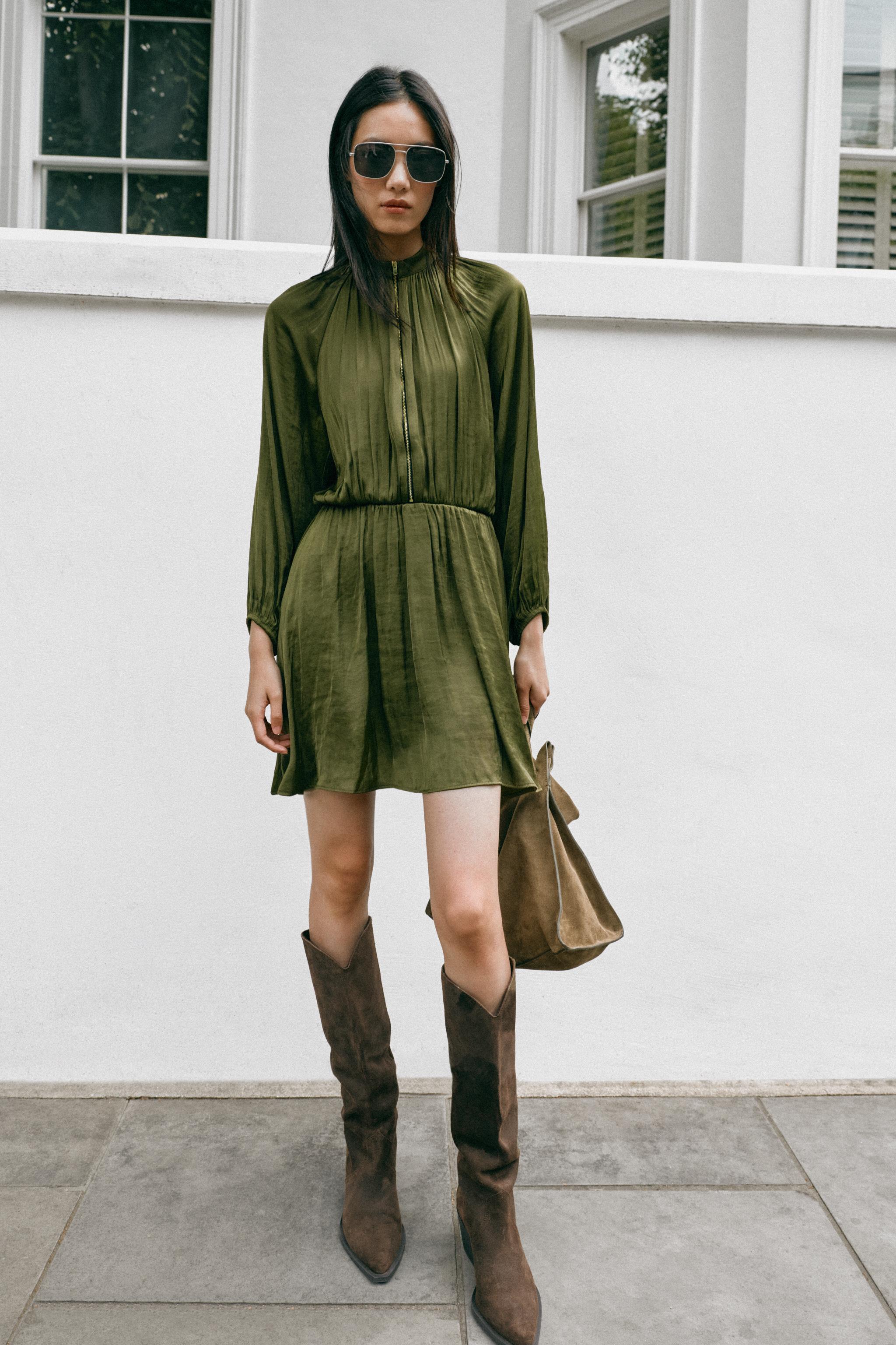 КОРОТКОЕ ПЛАТЬЕ С МОЛНИЕЙ — ZARA