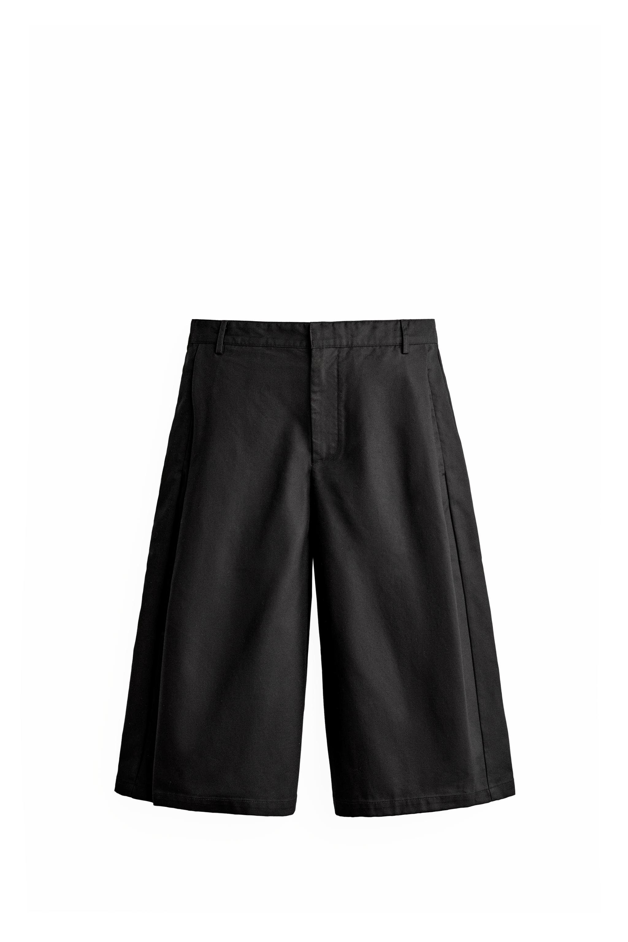 Кюлоты свободного кроя с боковыми складками — ZARA