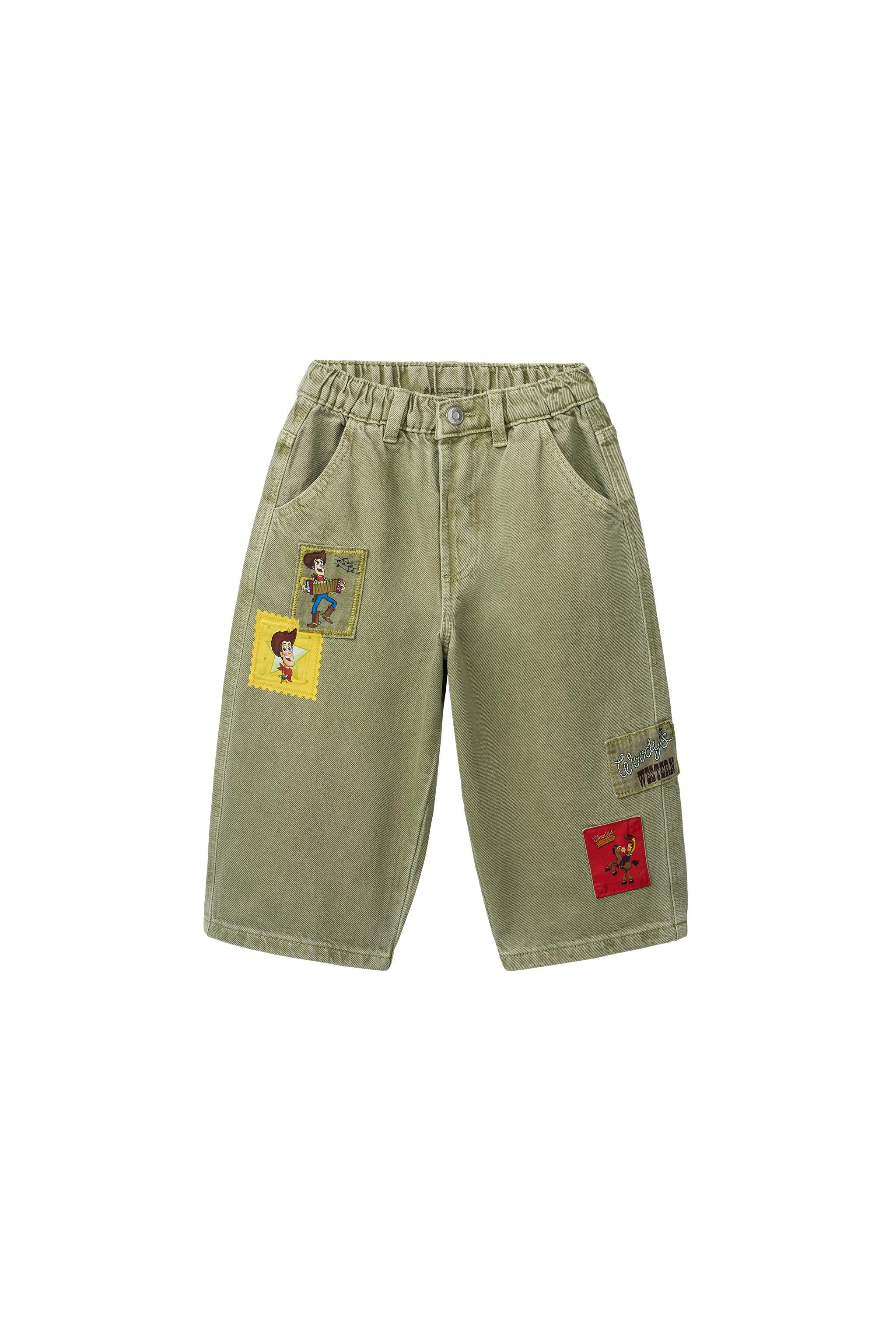 TOY STORY © DISNEY PIXAR TWILL BAGGY TROUSERS WITH PATCHES — ZARA