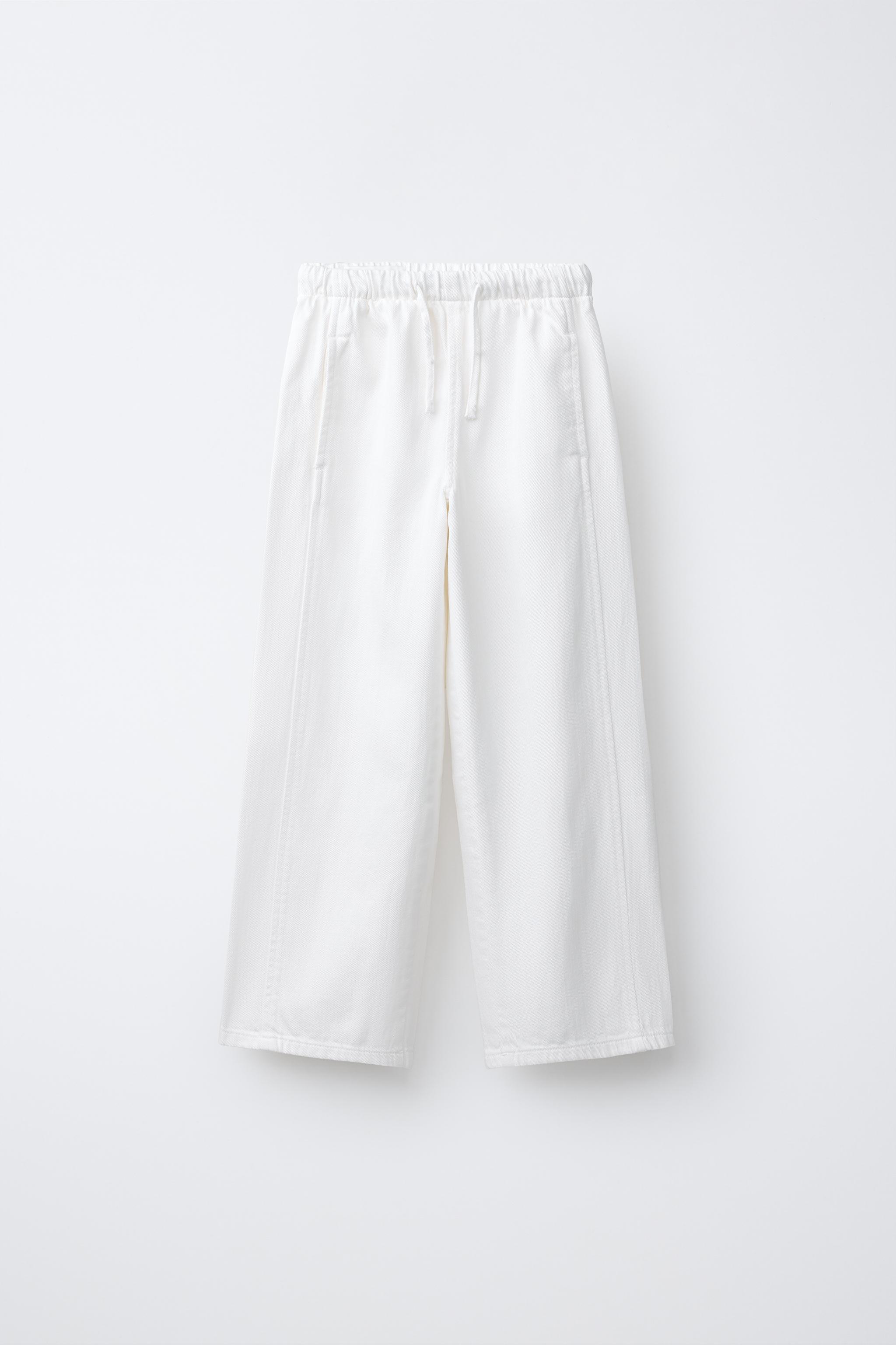 Джинсы с широкими штанинами с завязками — ZARA