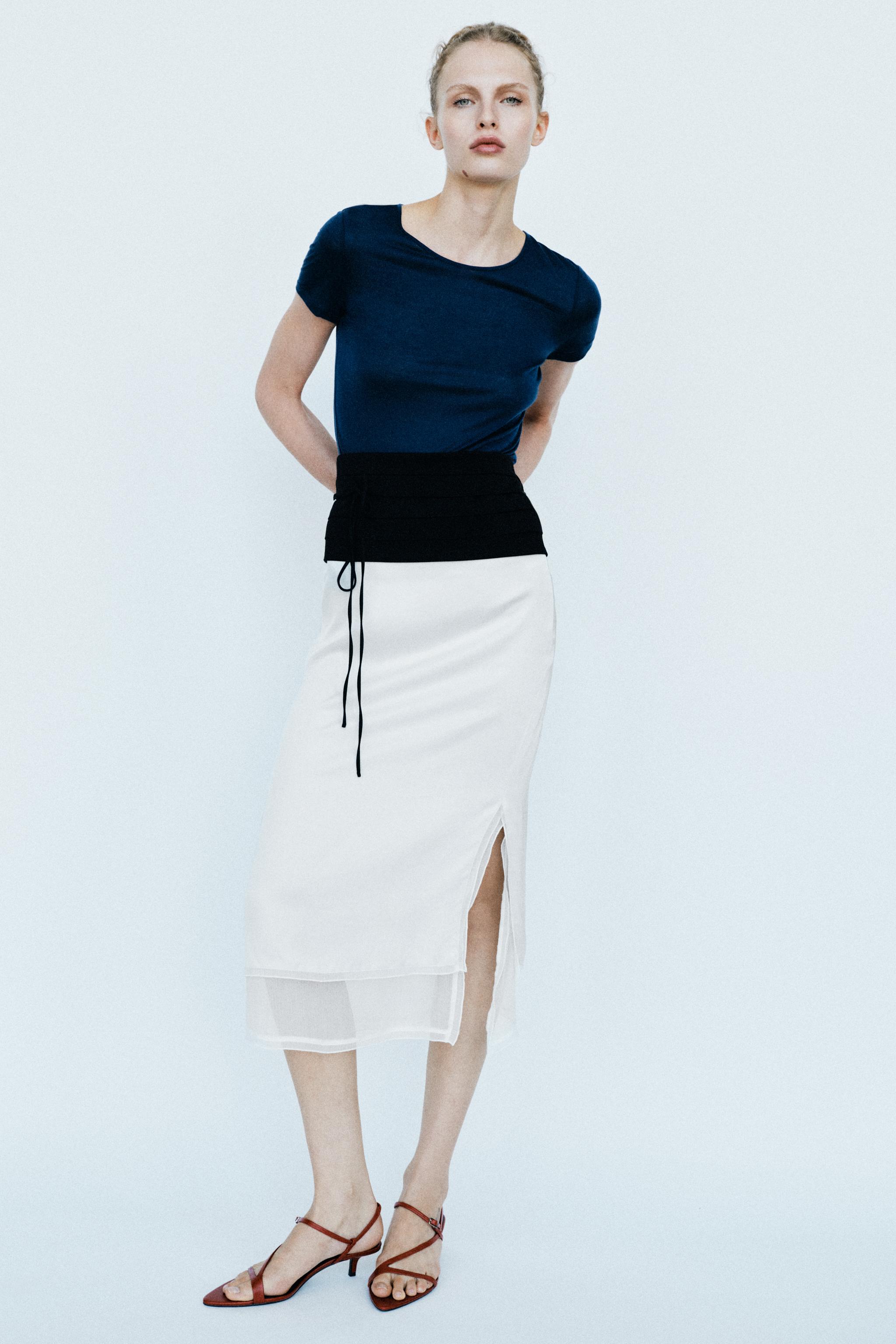 Футболка из шерстяной смесовой пряжи — ZARA
