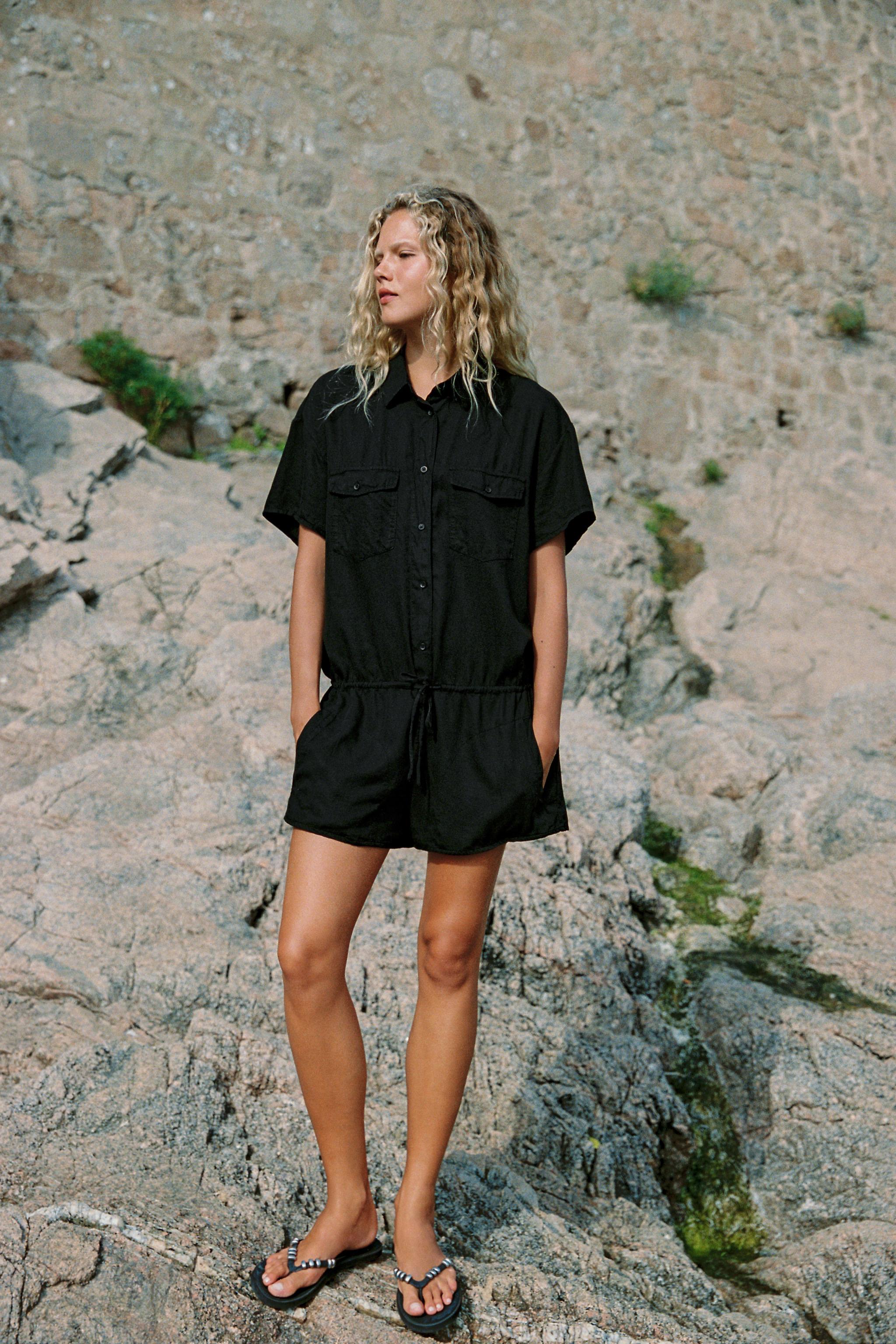 КОРОТКИЙ КОМБИНЕЗОН С КАРМАНАМИ — ZARA