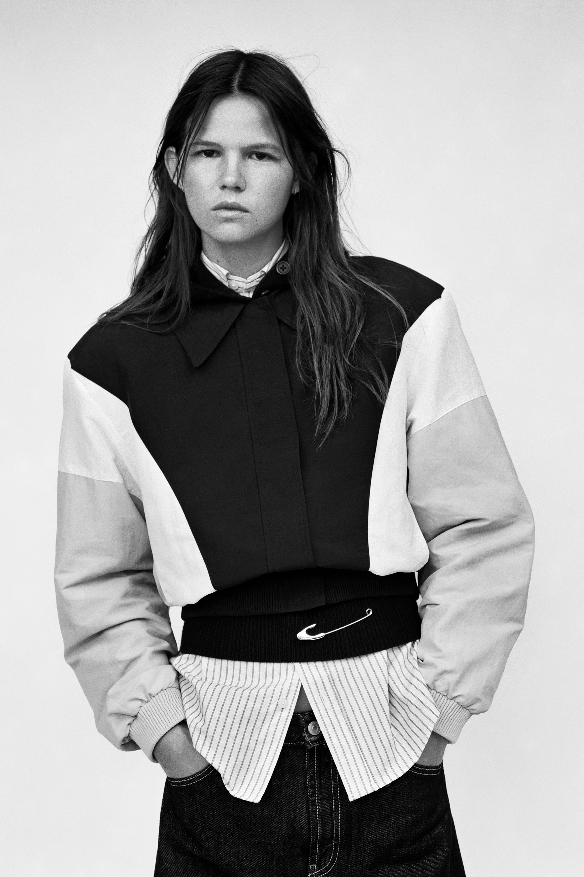 Бомбер контрастного цвета — ZARA