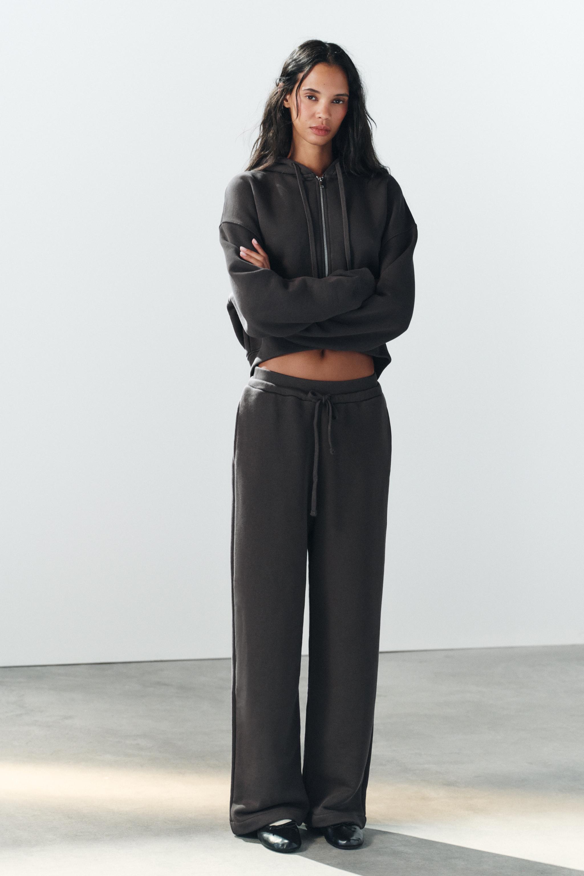 Брюки из плюша с завязками — ZARA