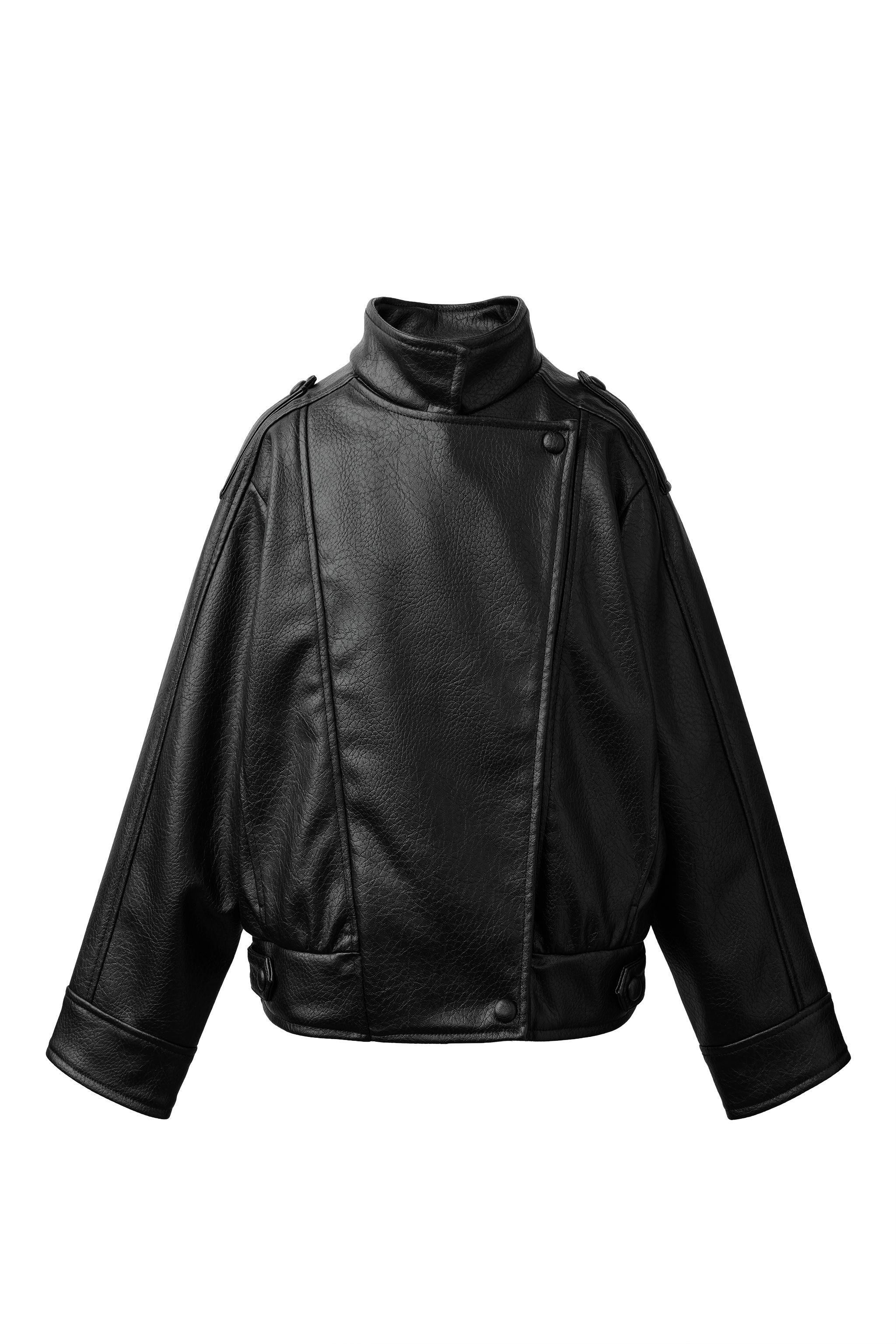 ДВУБОРТНАЯ КУРТКА ИЗ ИСКУССТВЕННОЙ КОЖИ — ZARA