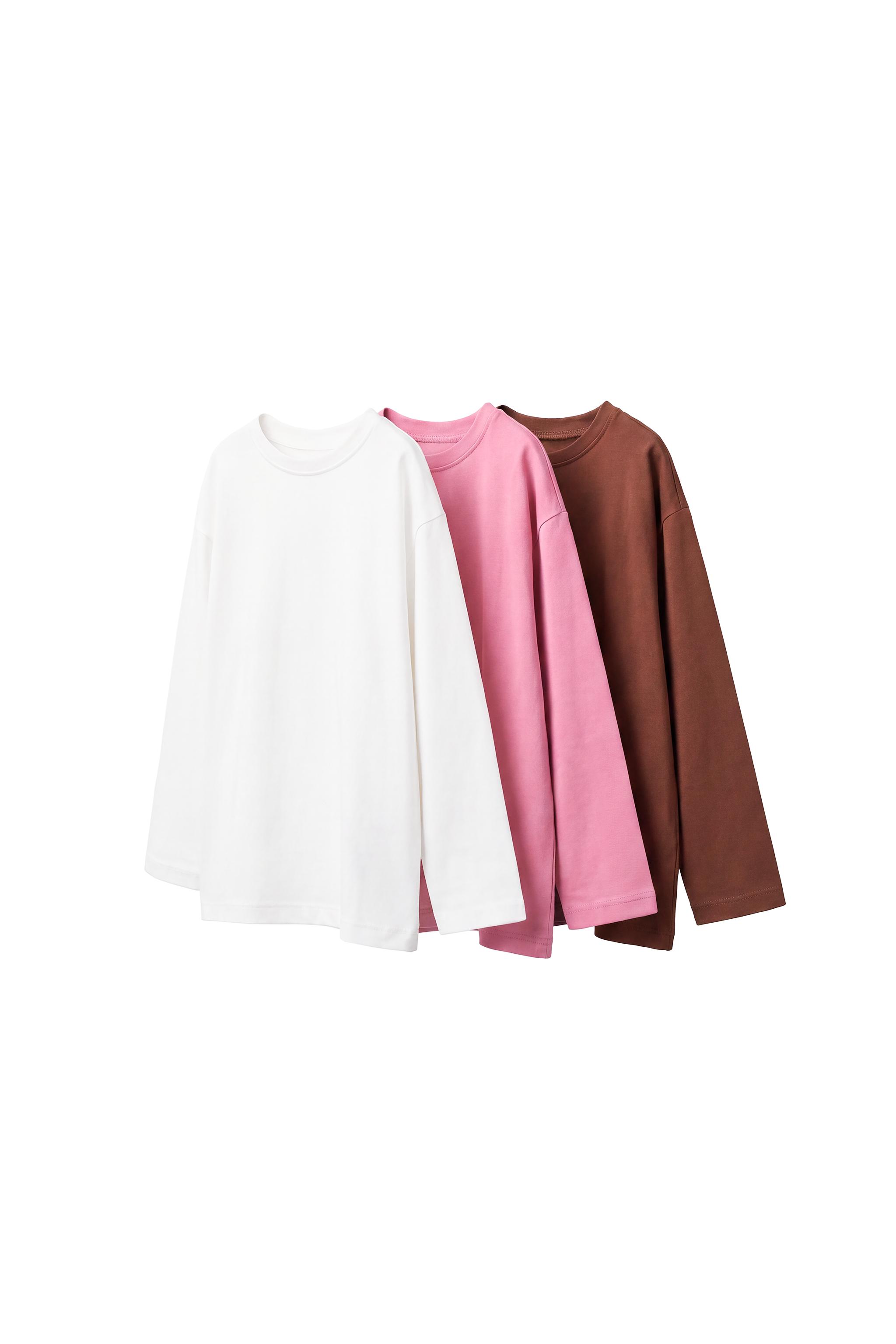 Набор из 3 однотонных футболок — ZARA