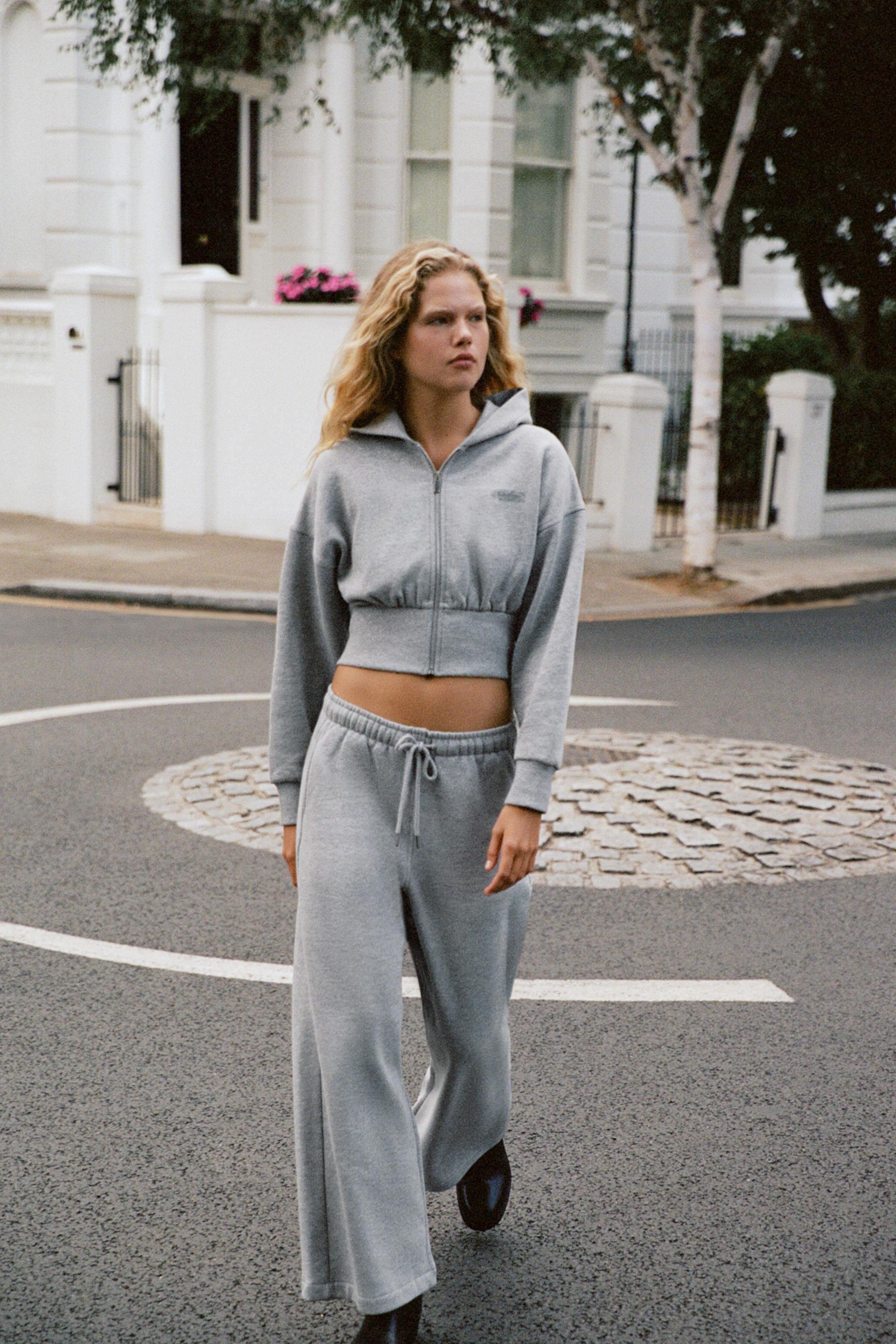 Укороченный худи с блёстками — ZARA