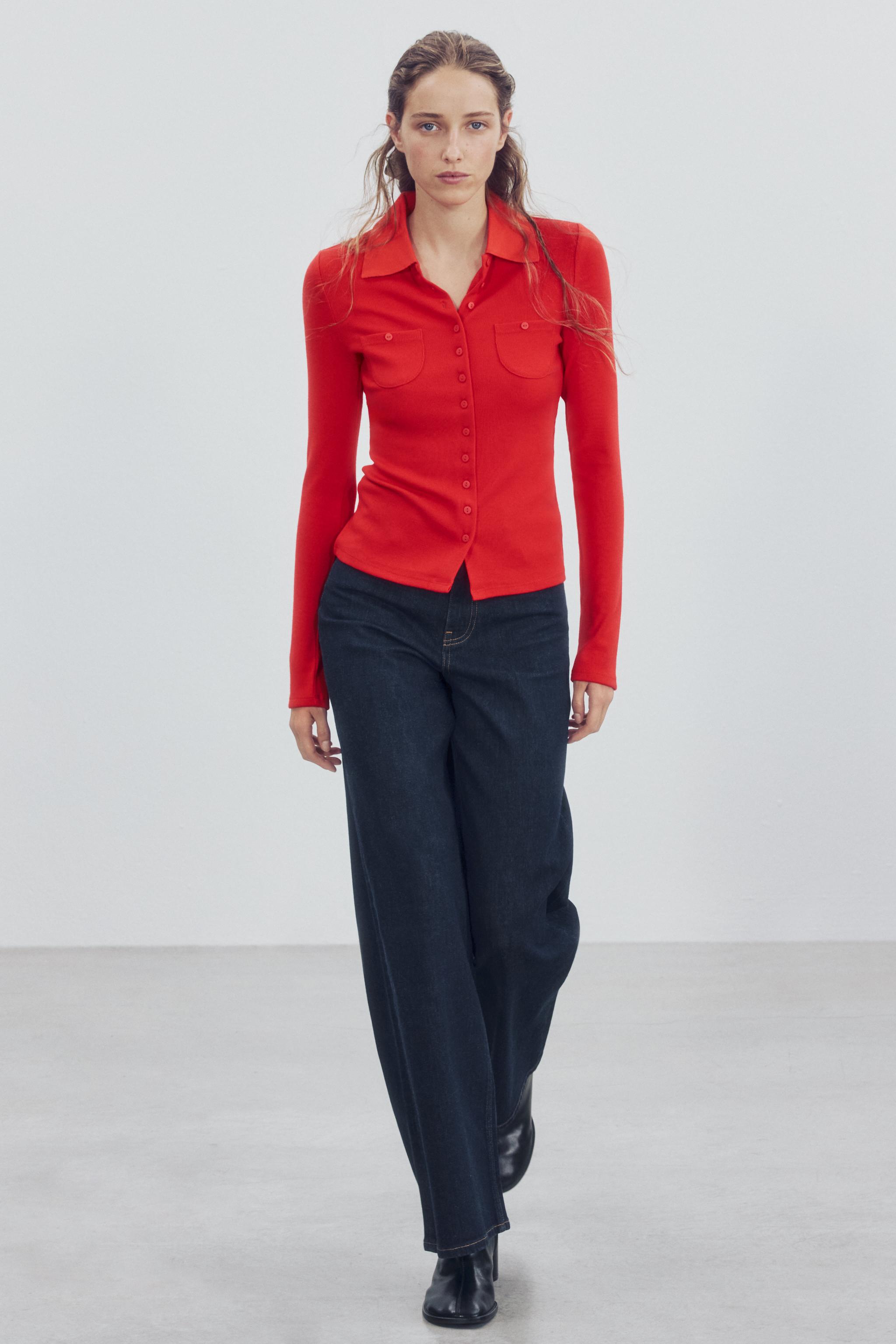 POLO SHIRT WITH BUTTONS AND MINI POCKETS — ZARA