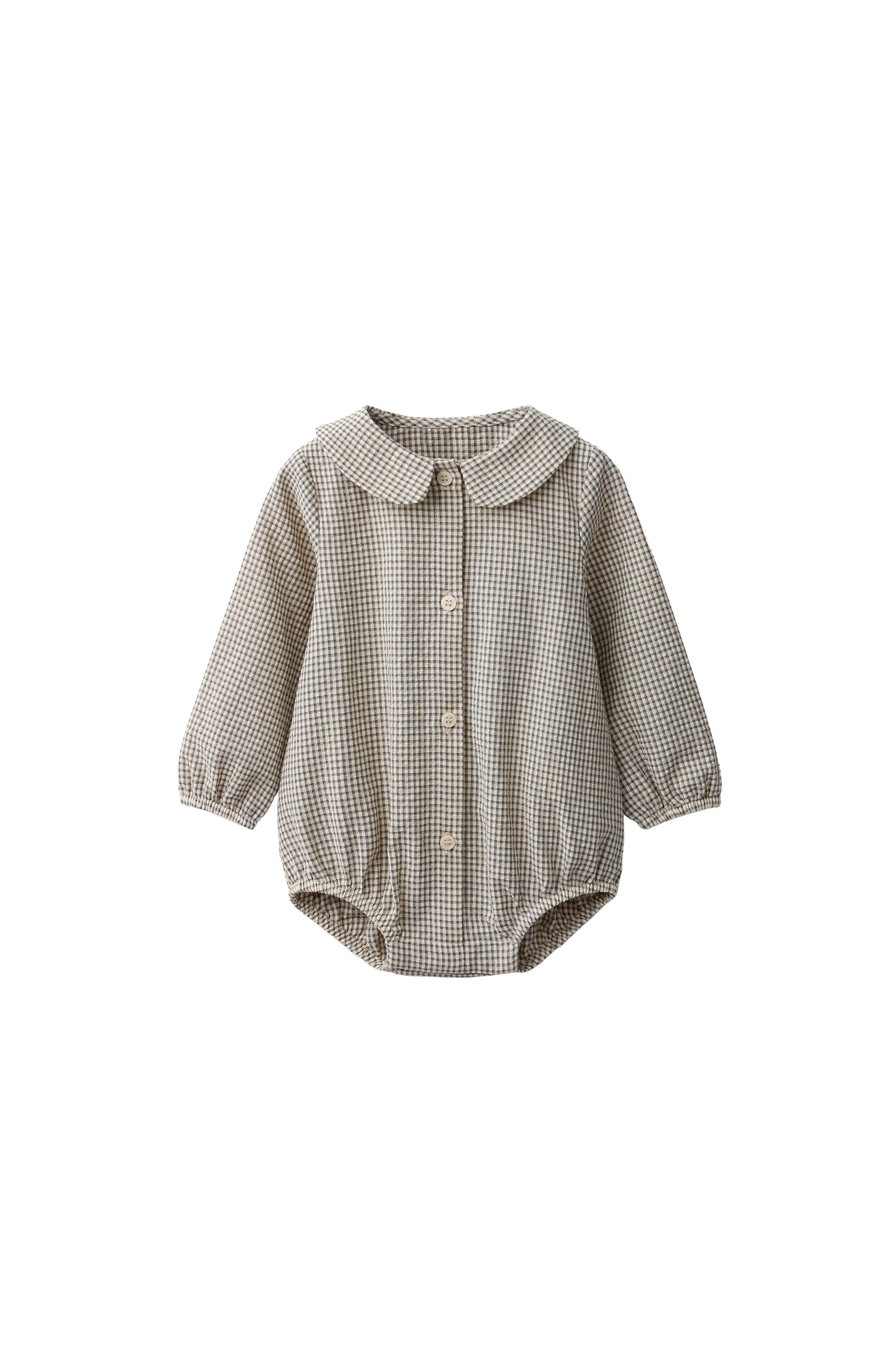 Боди с принтом в мелкую клетку — ZARA