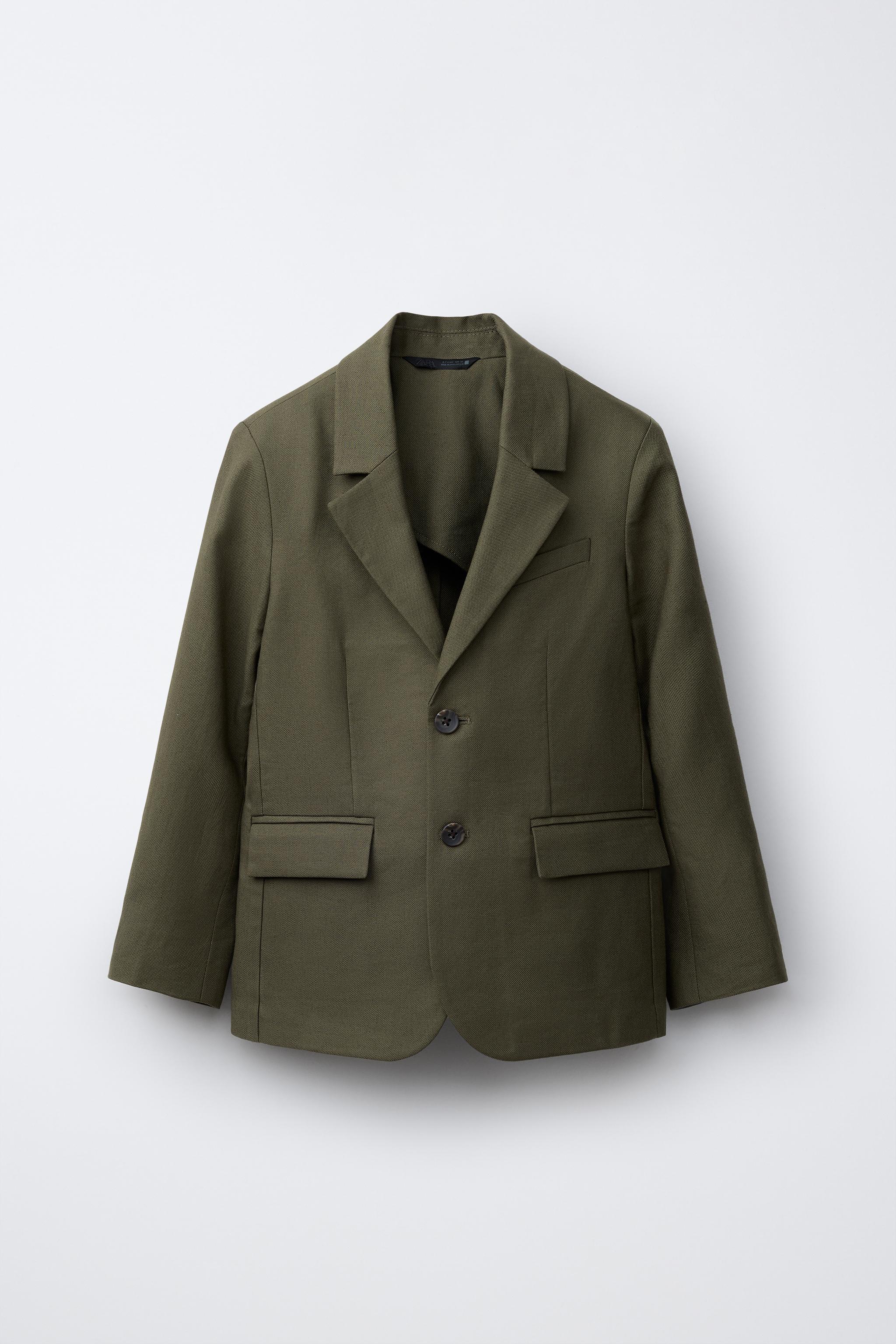 КОСТЮМНЫЙ БЛЕЙЗЕР ИЗ ХЛОПКА И ЛЬНА — ZARA