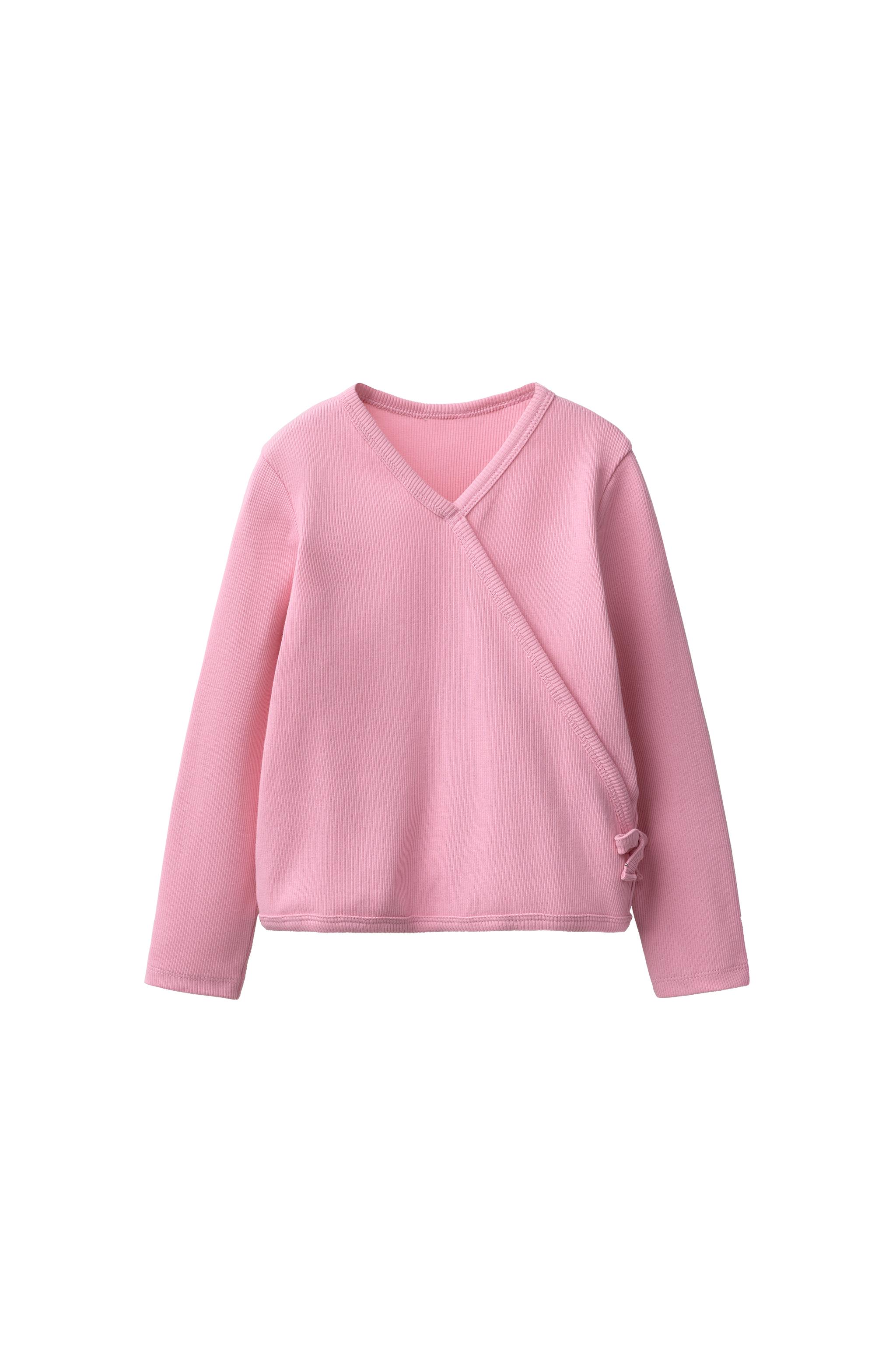 Топ с запахом из рубленой вязки с бантом — ZARA