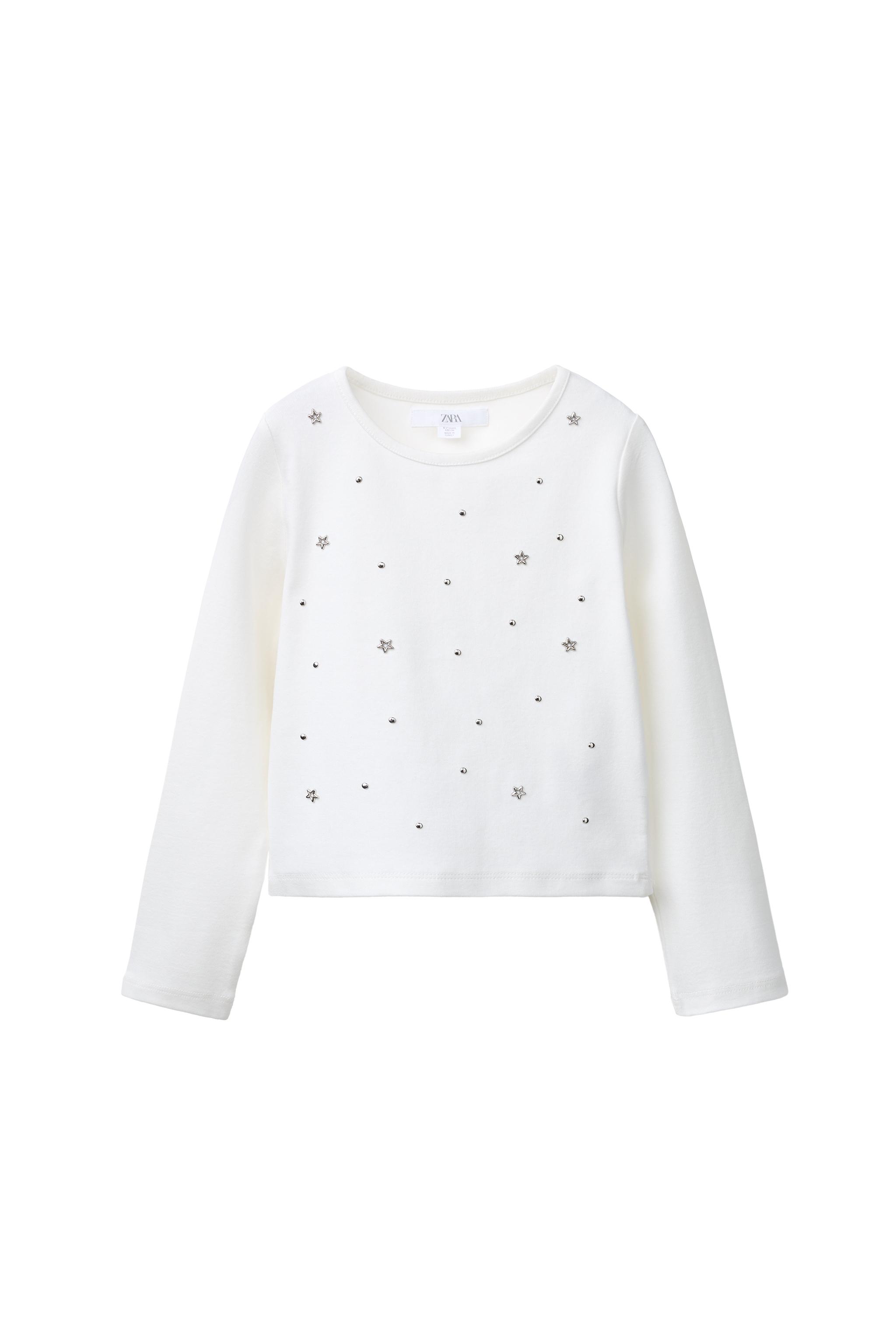 ФУТБОЛКА С ЗАКЛЕПКАМИ — ZARA