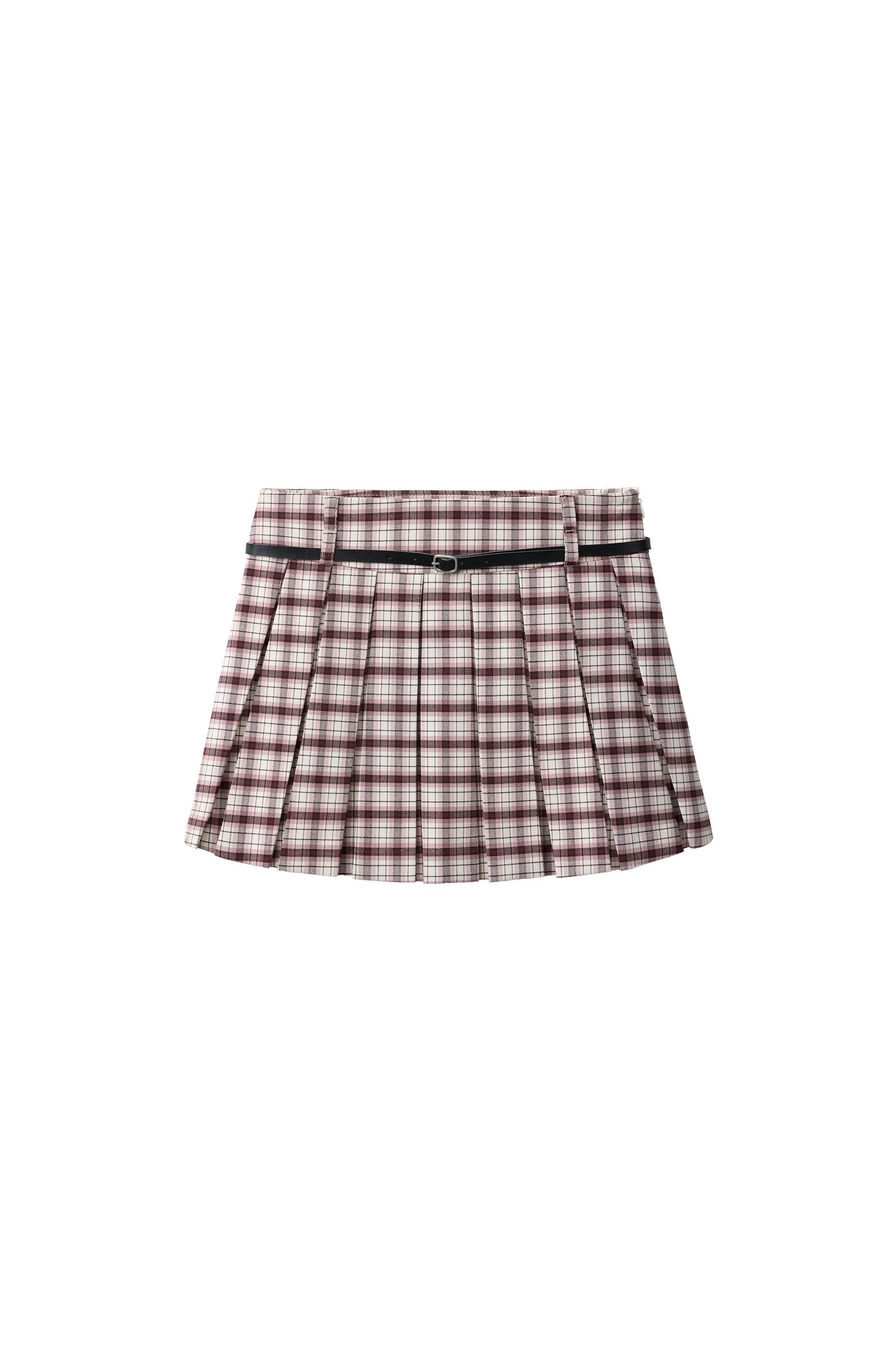 Юбка в клетку со складками — ZARA