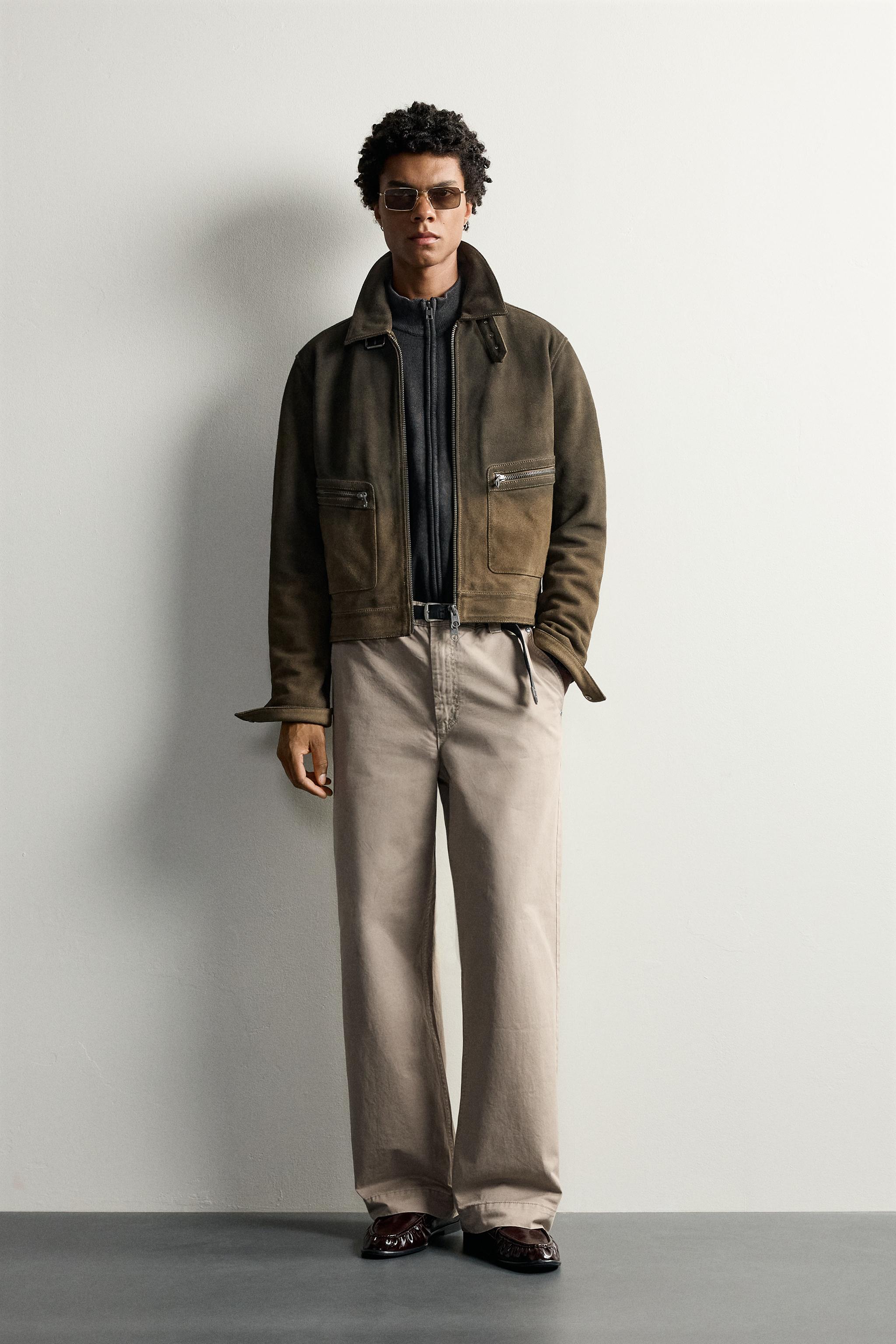 БРЮКИ ЧИНОС RELAXED FIT С ЭФФЕКТОМ ПОТЕРТОСТИ — ZARA