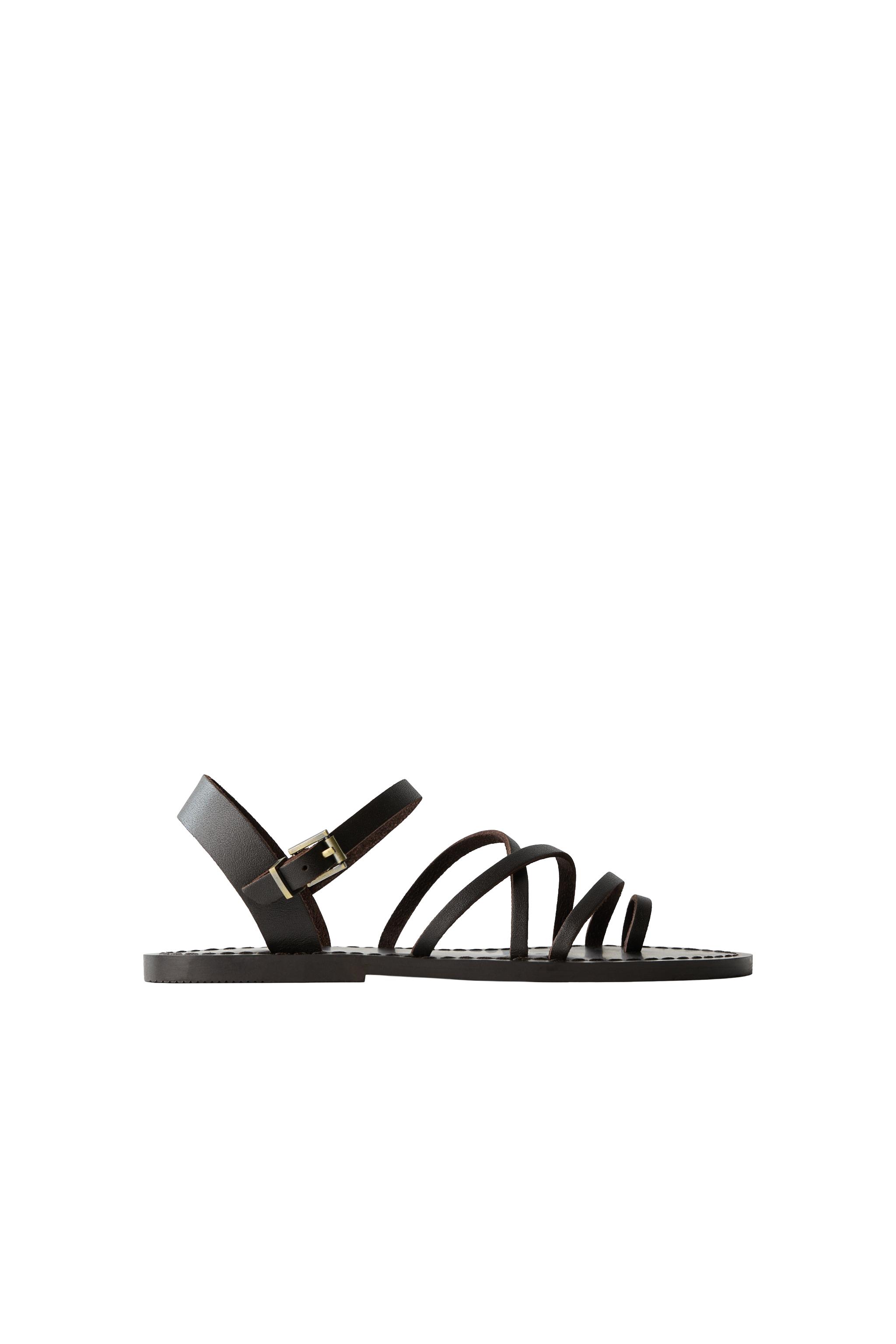 КОЖАНЫЕ САНДАЛИИ С РЕМЕШКАМИ — ZARA