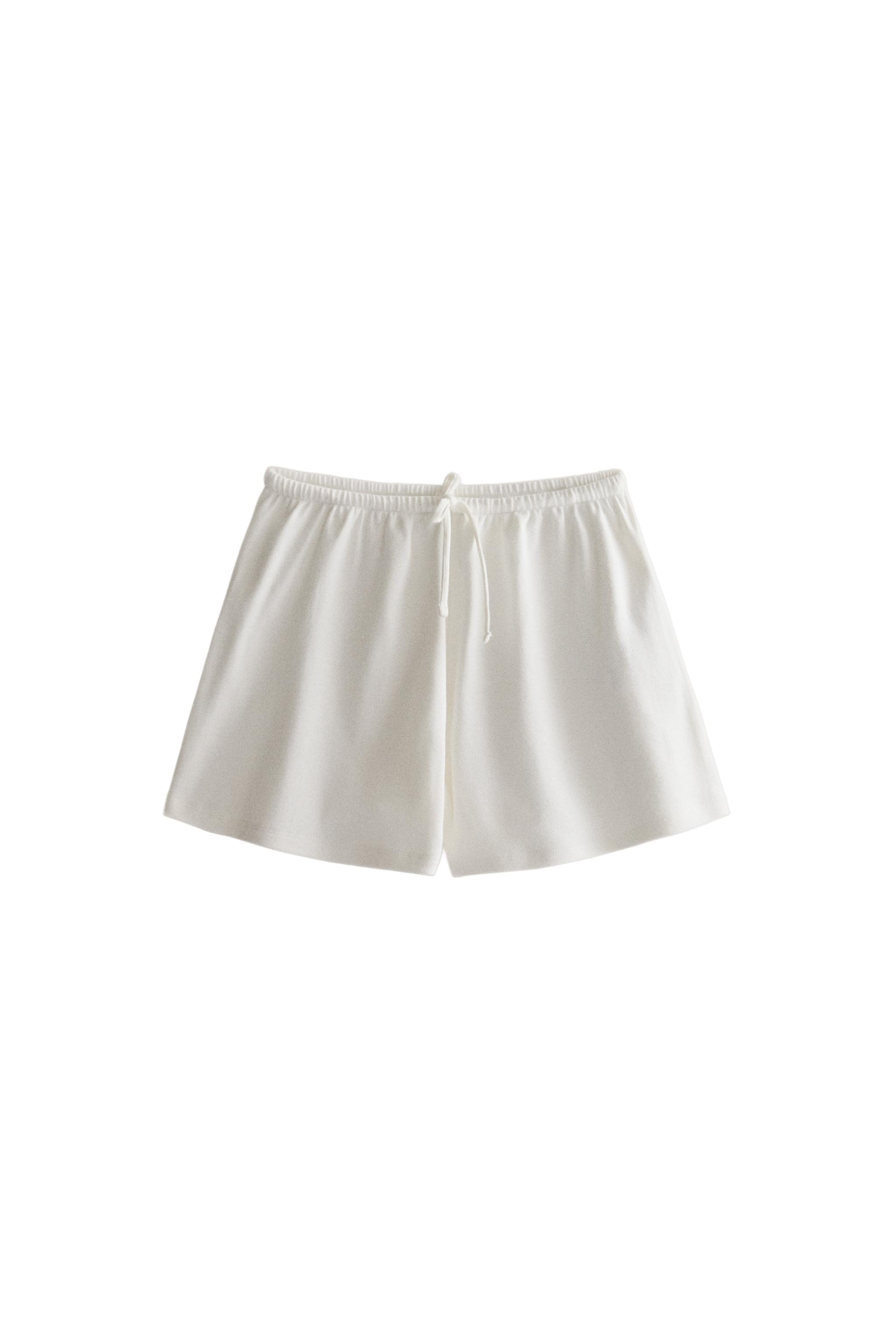 Шорты из хлопкового джерси — ZARA