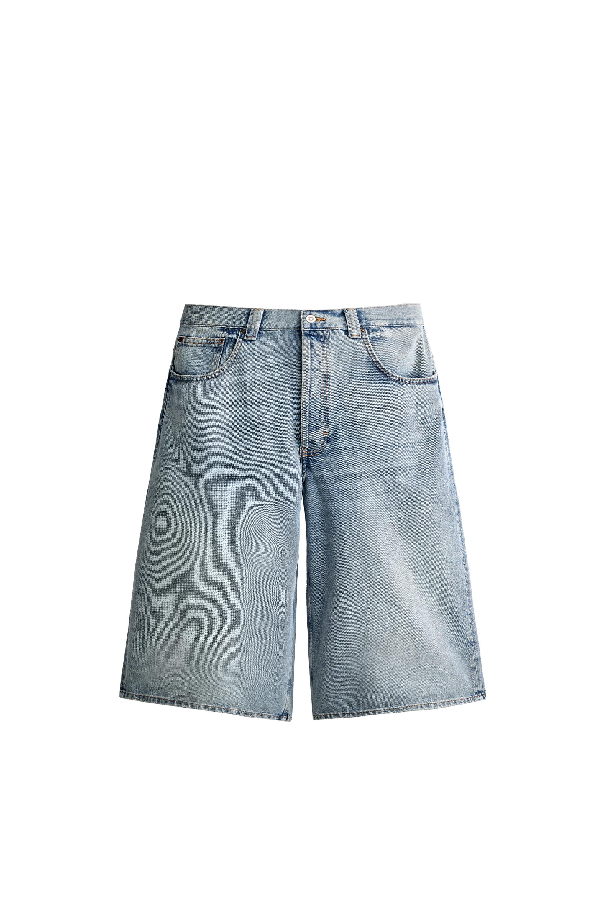 Джинсовые шорты свободного кроя — ZARA