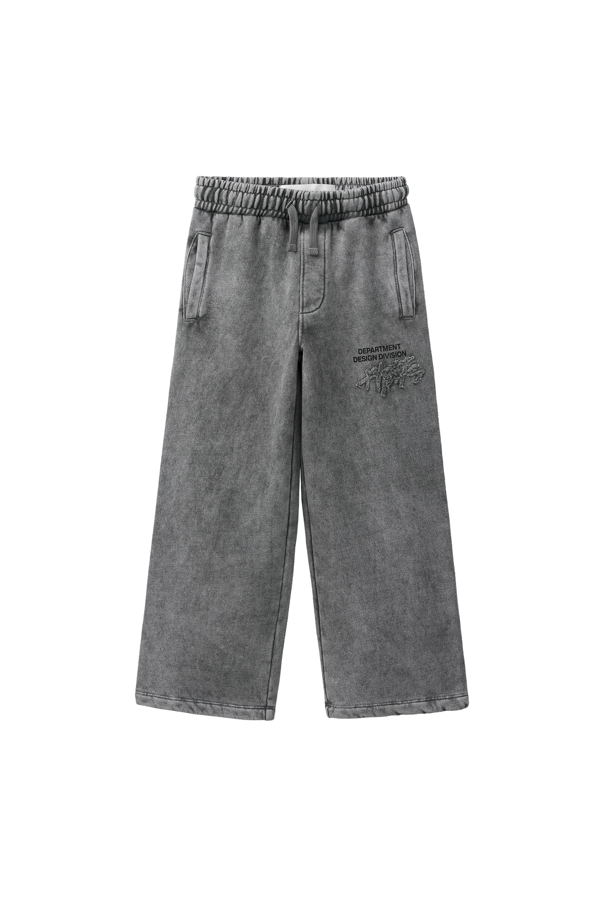 Брюки с широкими штанинами с эффектом стирки — ZARA