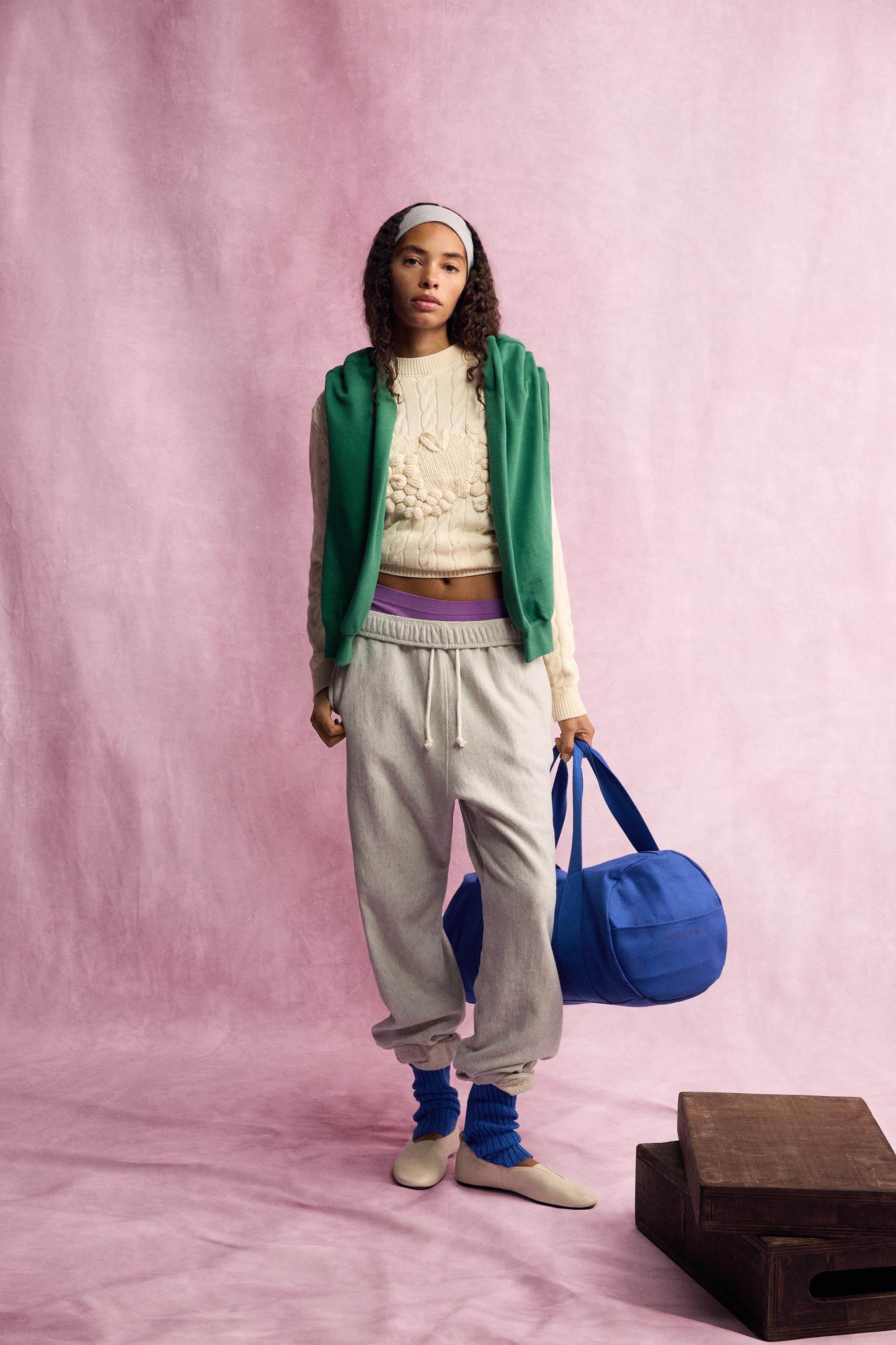 Фактурный джемпер в технике косой вязки Fruit of the Loom™ — ZARA