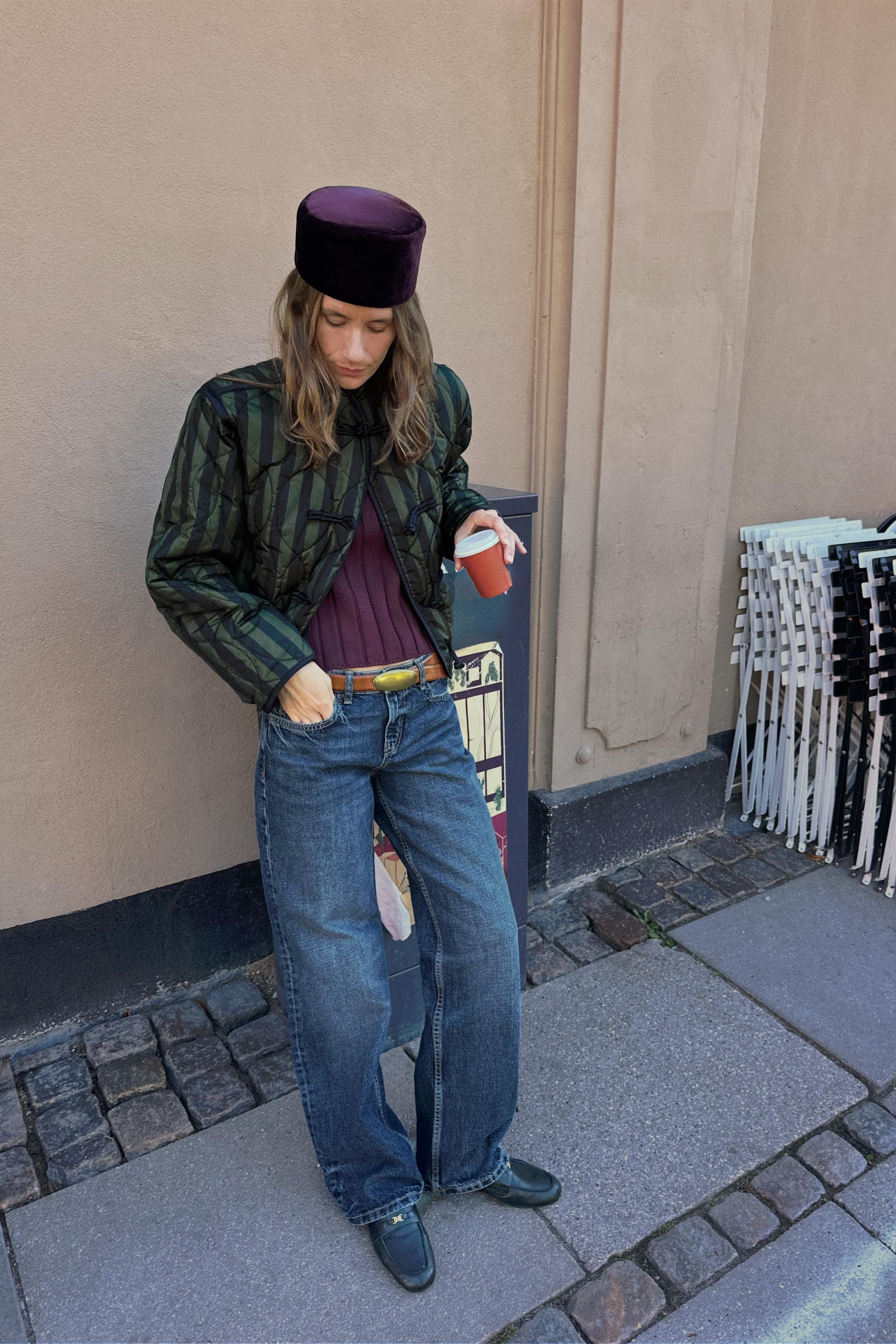 VELVET CASQUETTE HAT — ZARA