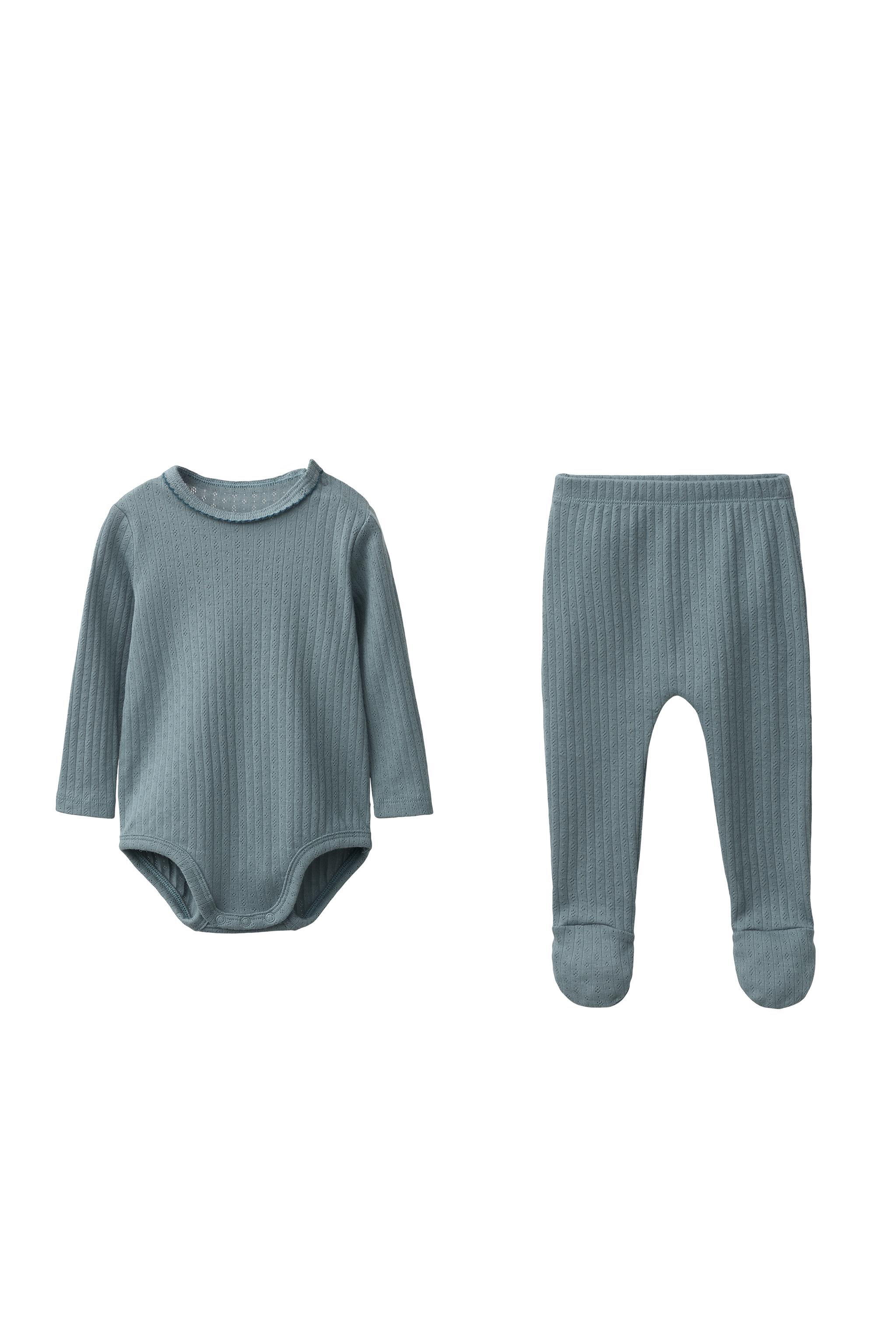 Боди из рубчатой ткани + леггинсы с следками — ZARA