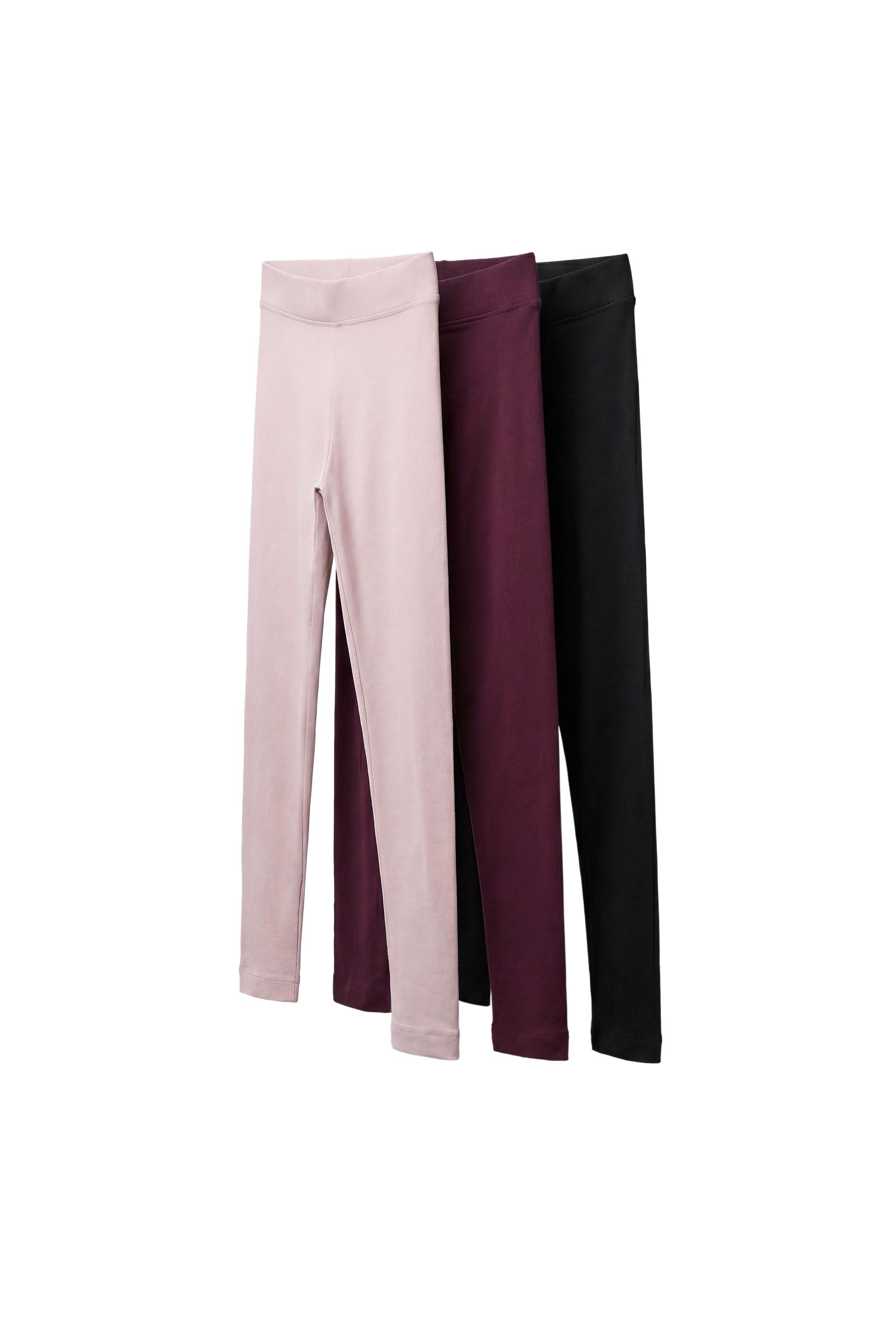 Леггинсы однотонные, набор из 3 шт — ZARA