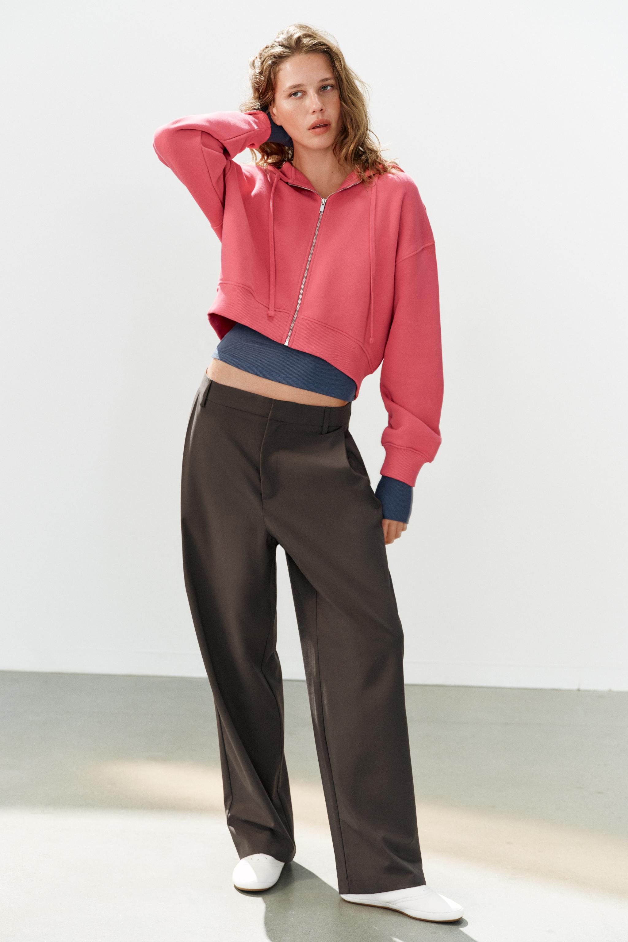Брюки в полоску с плиссировкой — ZARA