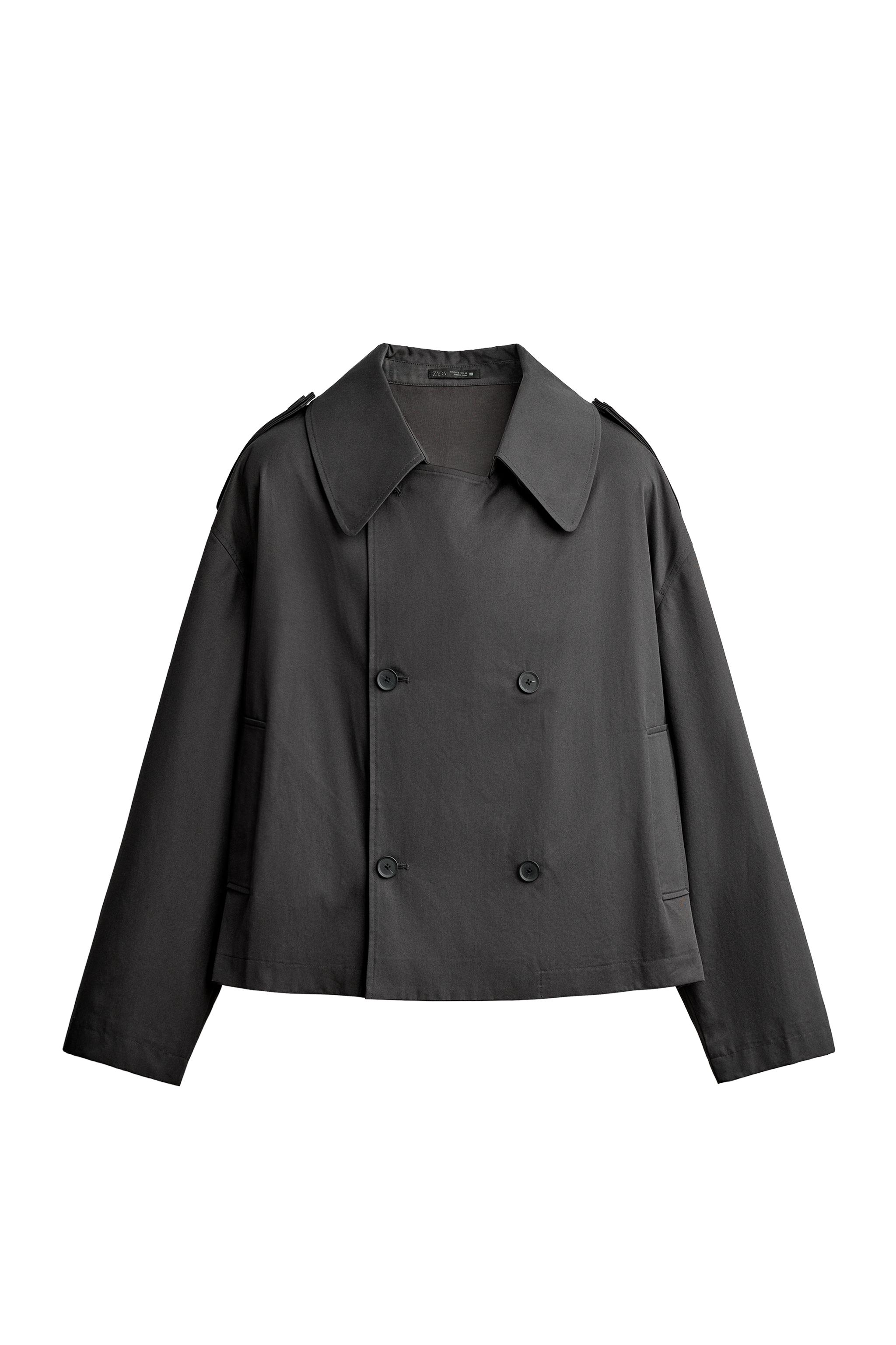 Укороченный тренч из технической ткани — ZARA