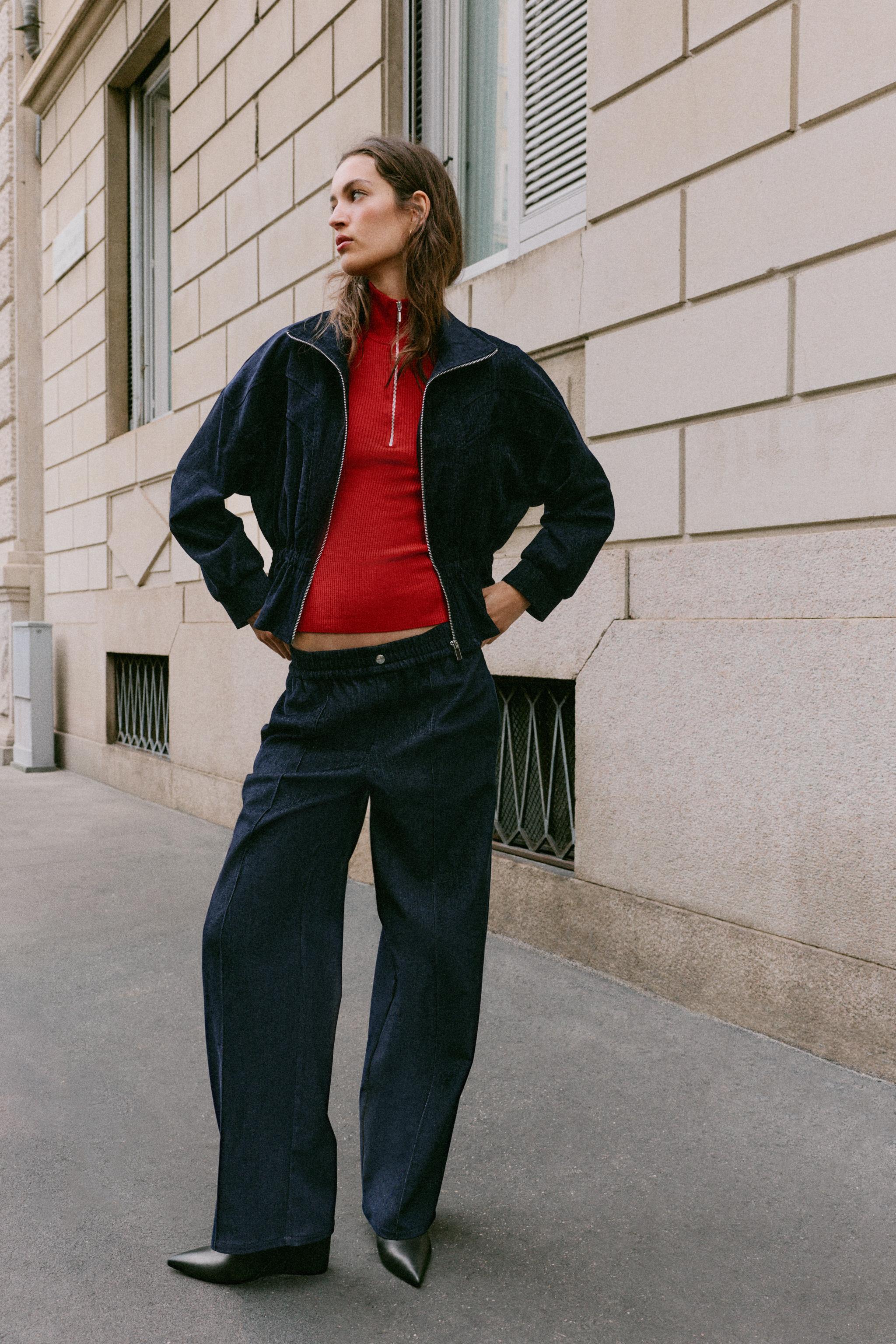 ШИРОКИЕ БРЮКИ С ЭЛАСТИЧНЫМ ПОЯСОМ — ZARA