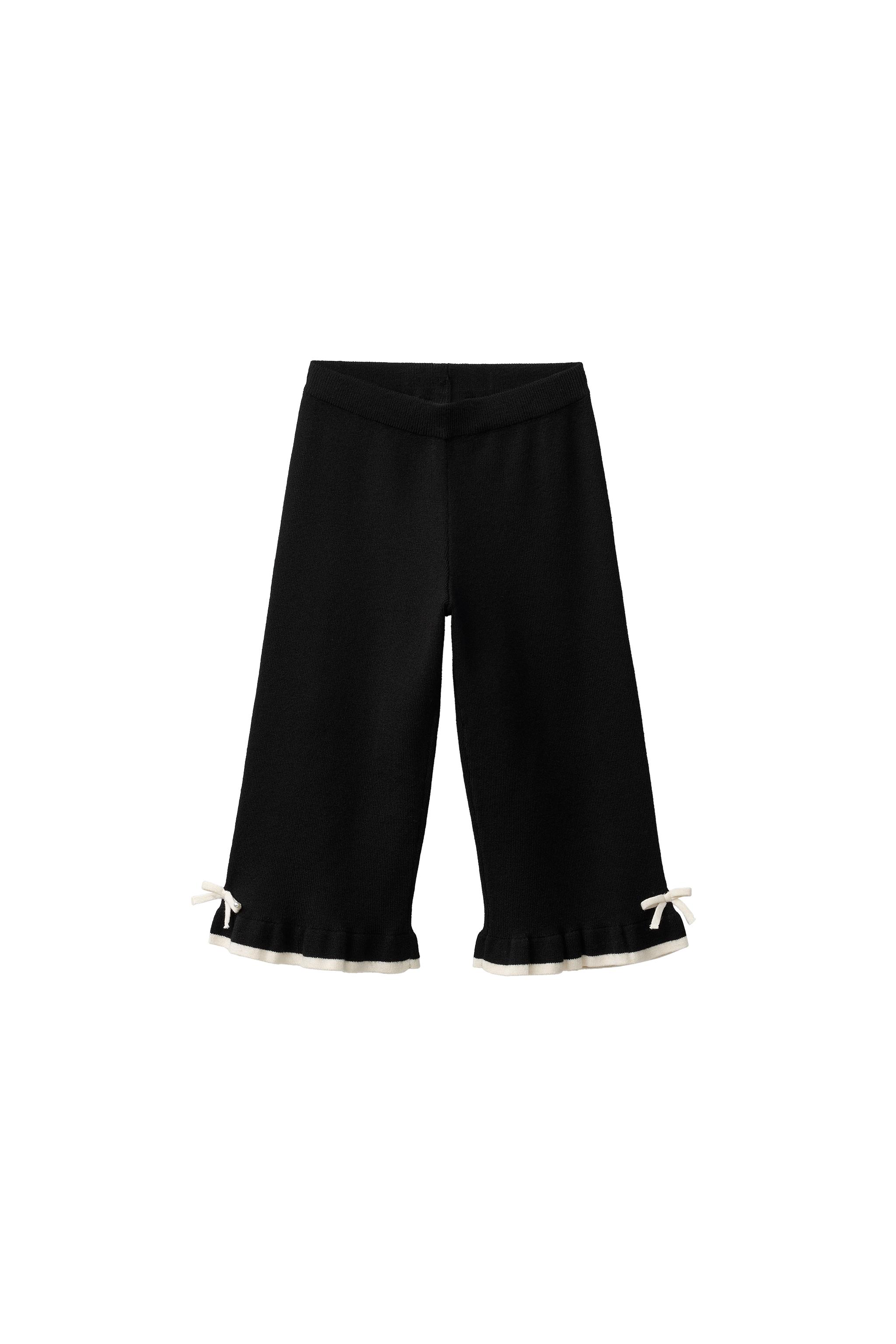 Брюки вязанные клёш с бантами и воланами — ZARA