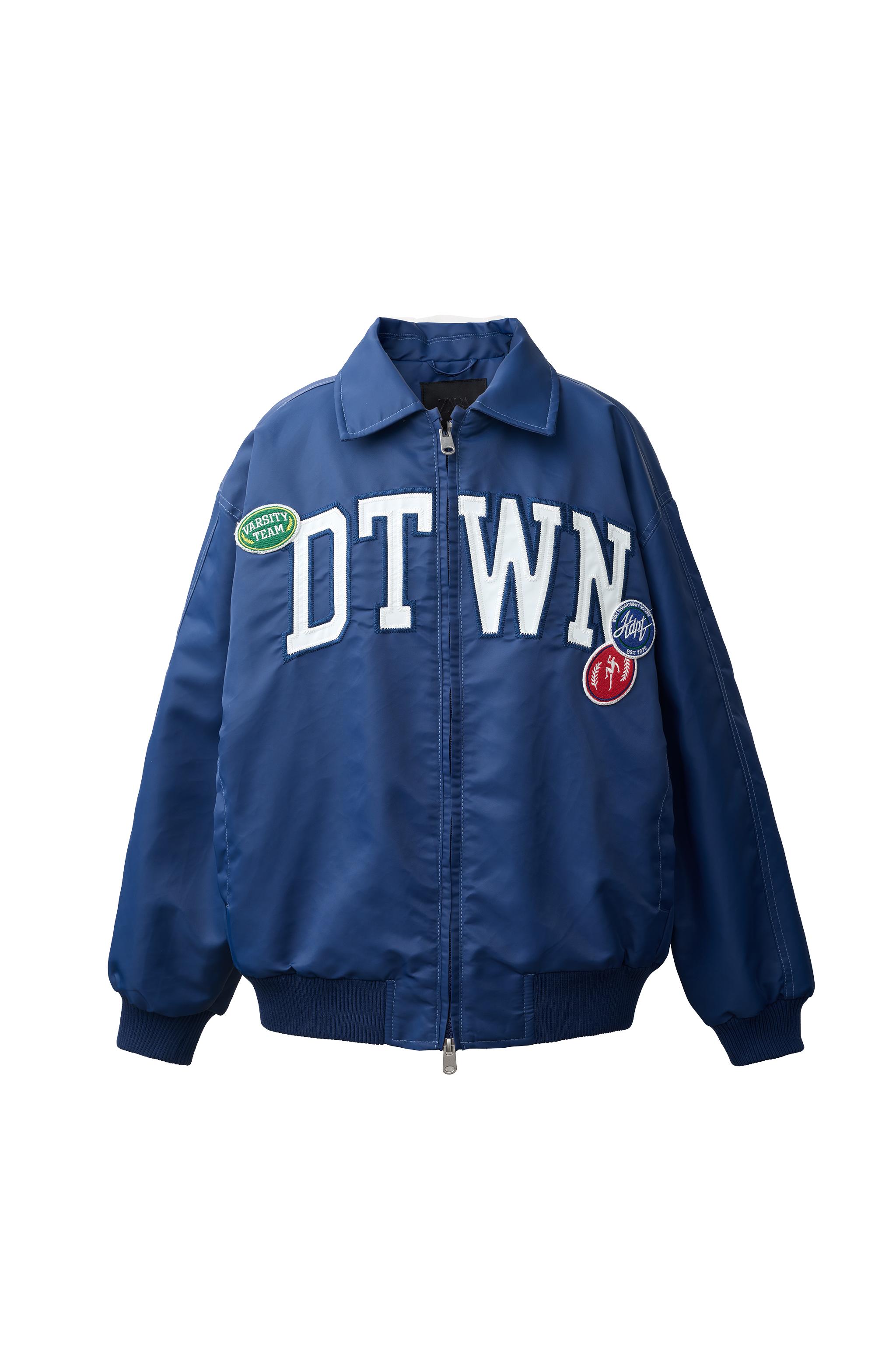 WATER-REPELLENT VARSITY BOMBER JACKET — ZARA