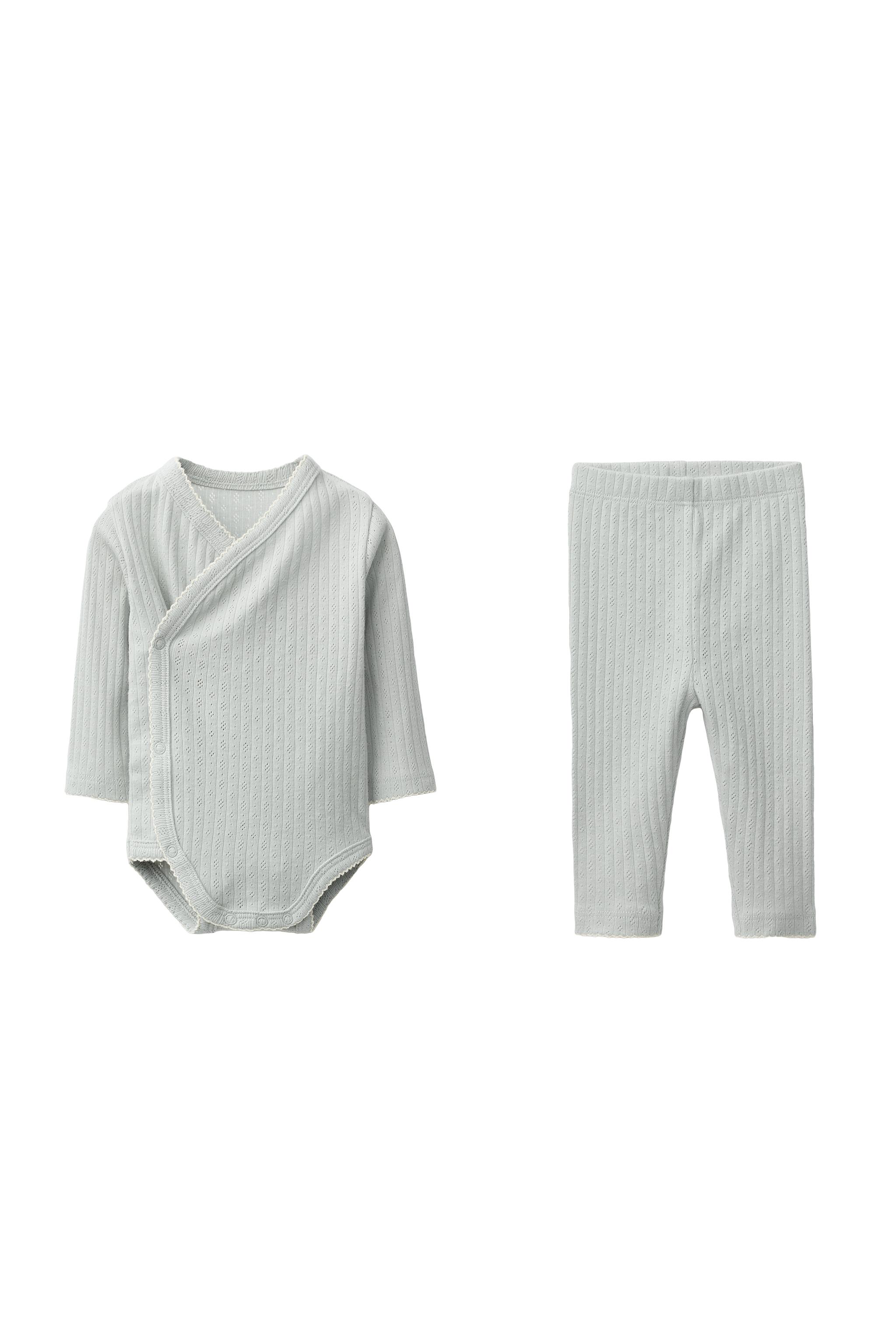 КОМПЛЕКТ ИЗ БОДИ С ЗАПАХОМ И ЛЕГИНСОВ ИЗ ТКАНИ ПУНТО — ZARA