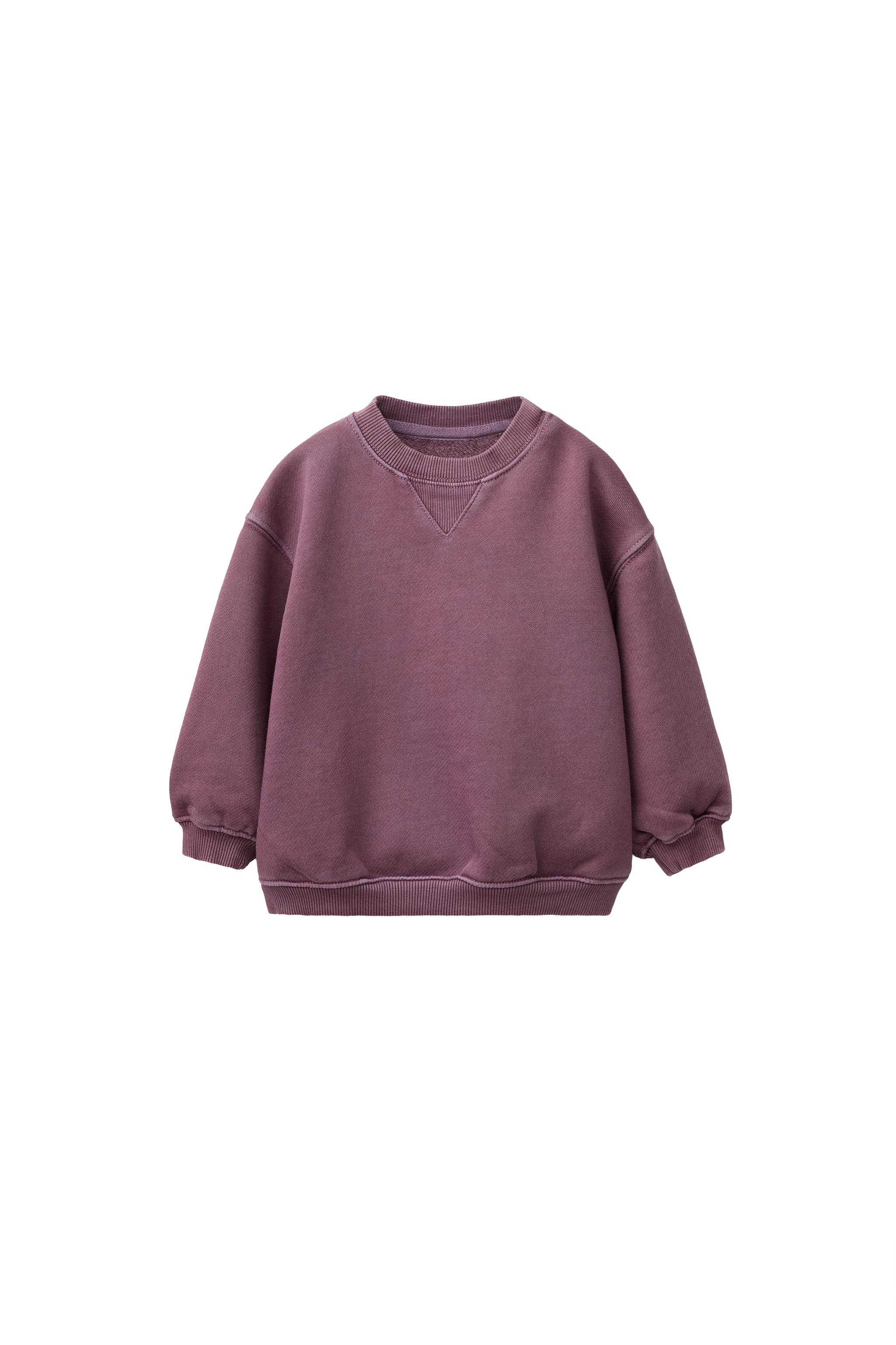 ОДНОТОННАЯ ТОЛСТОВКА ИЗ КРАШЕНОЙ ТКАНИ — ZARA