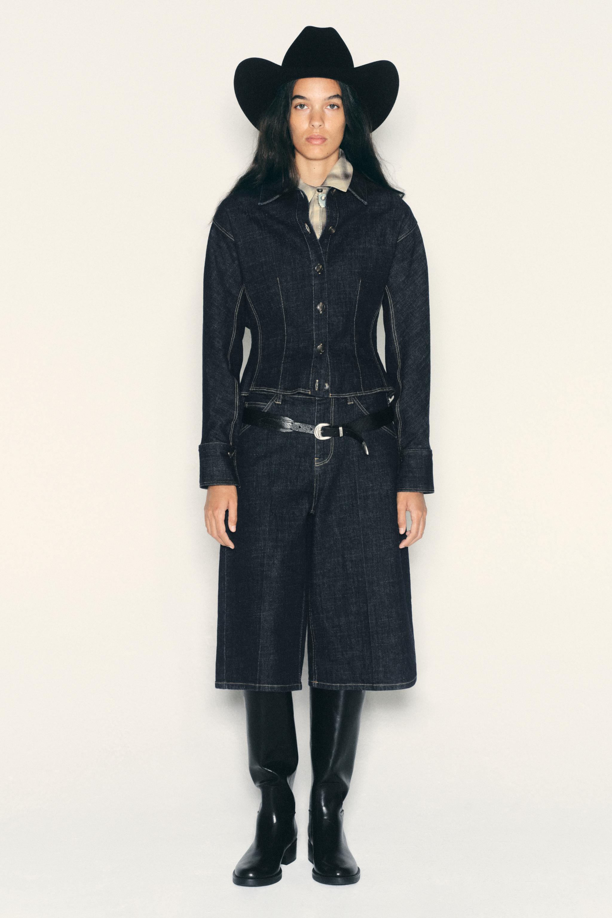 ДЖИНСОВАЯ РУБАШКА Z1975 С БАСКОЙ — ZARA