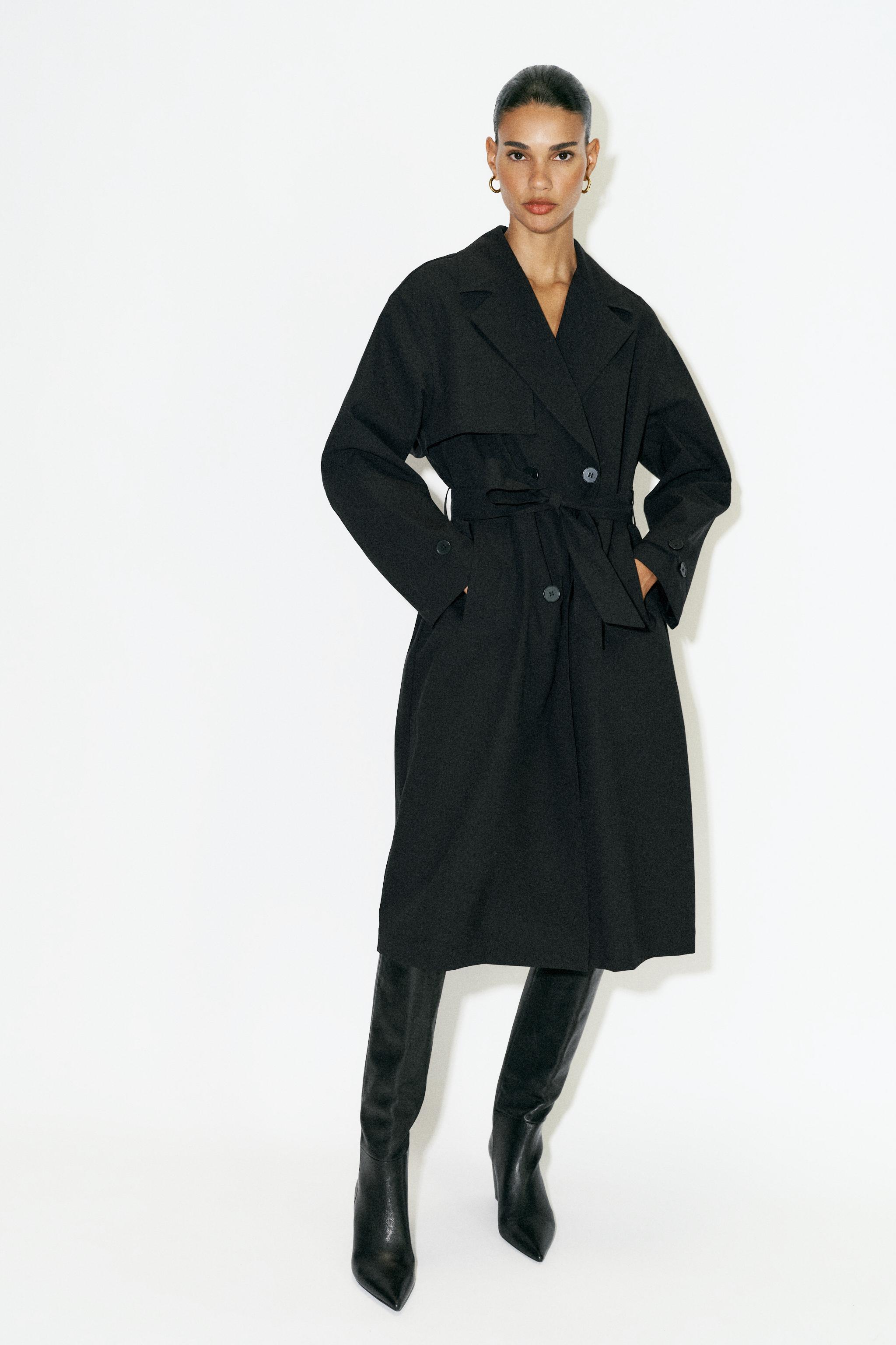 WATER-REPELLENT WINDBREAKER TRENCH COAT WITH BELT — ZARA