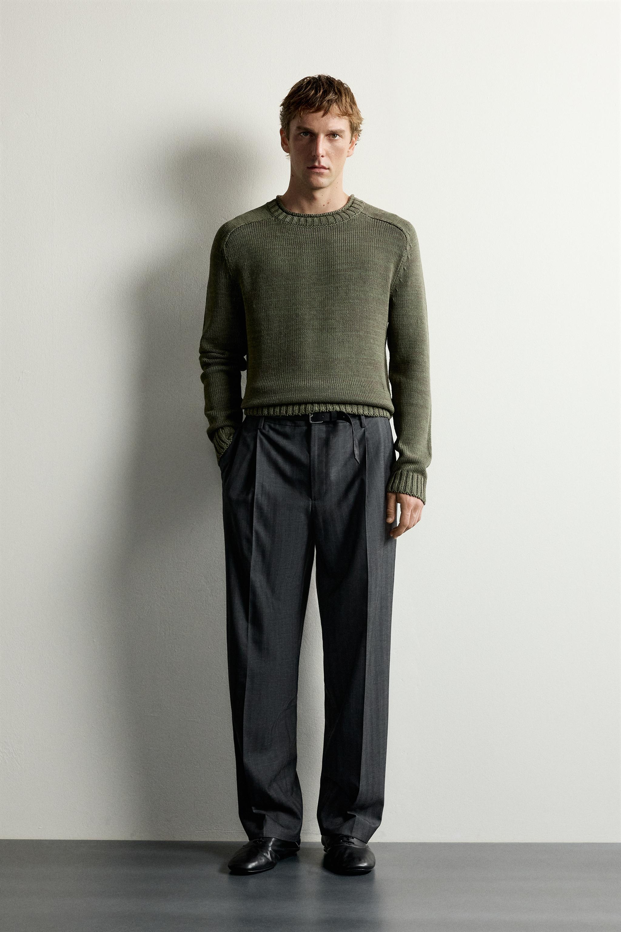 СВИТЕР RELAXED FIT С ФАКТУРНОЙ ВЯЗКОЙ — ZARA