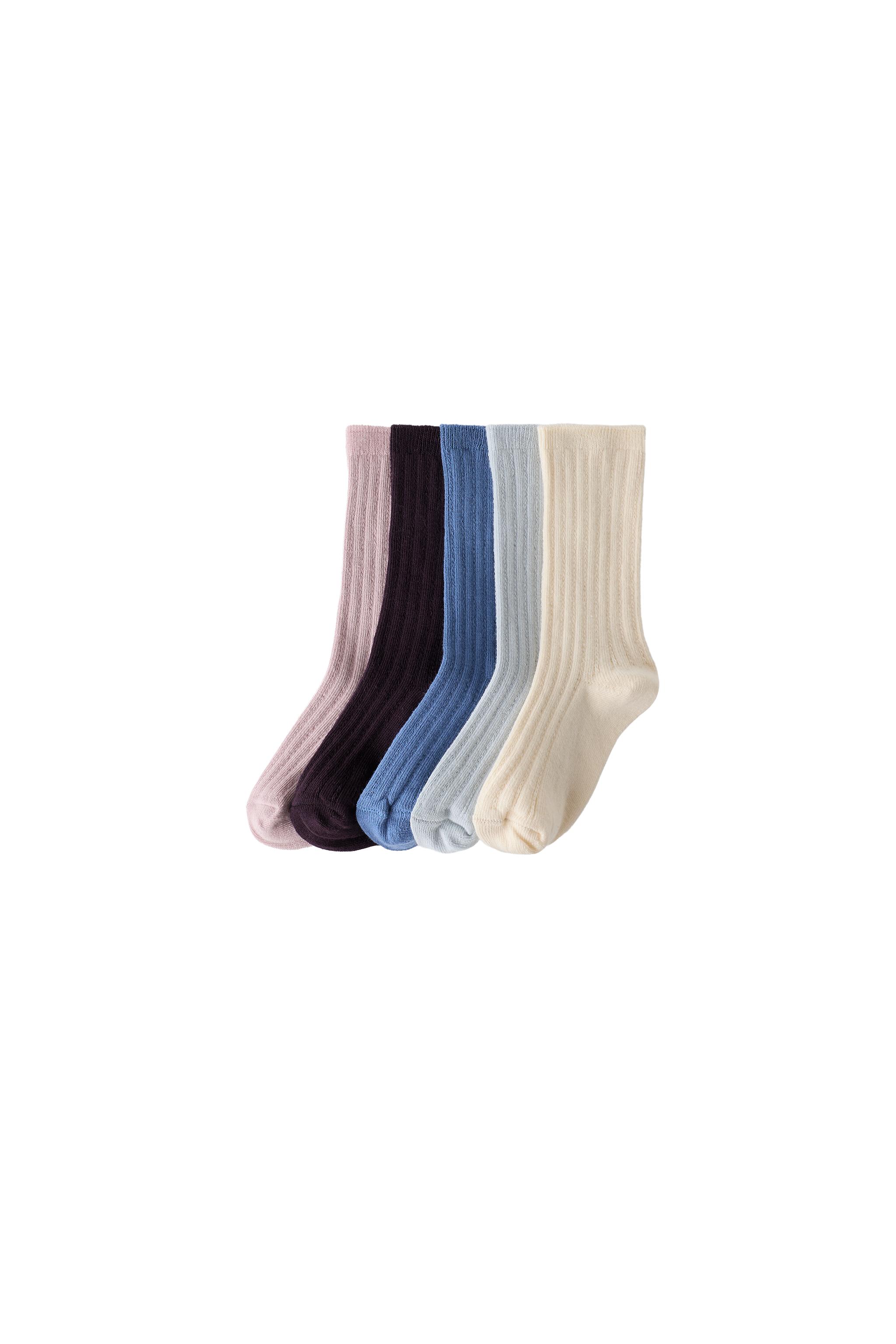 5-PACK OF MID-LENGTH RIBBED SOCKS — ZARA