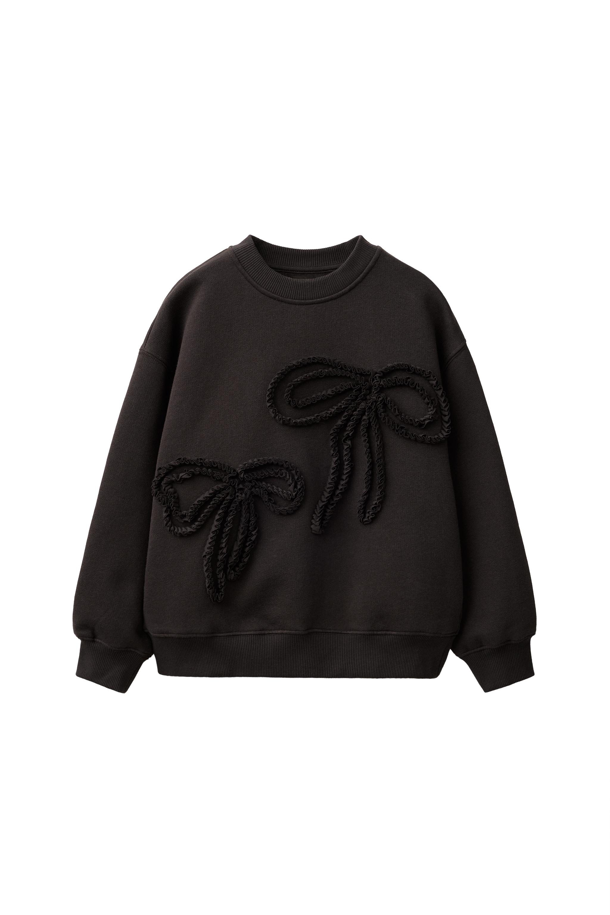 Свитшот с аппликацией в виде банта — ZARA