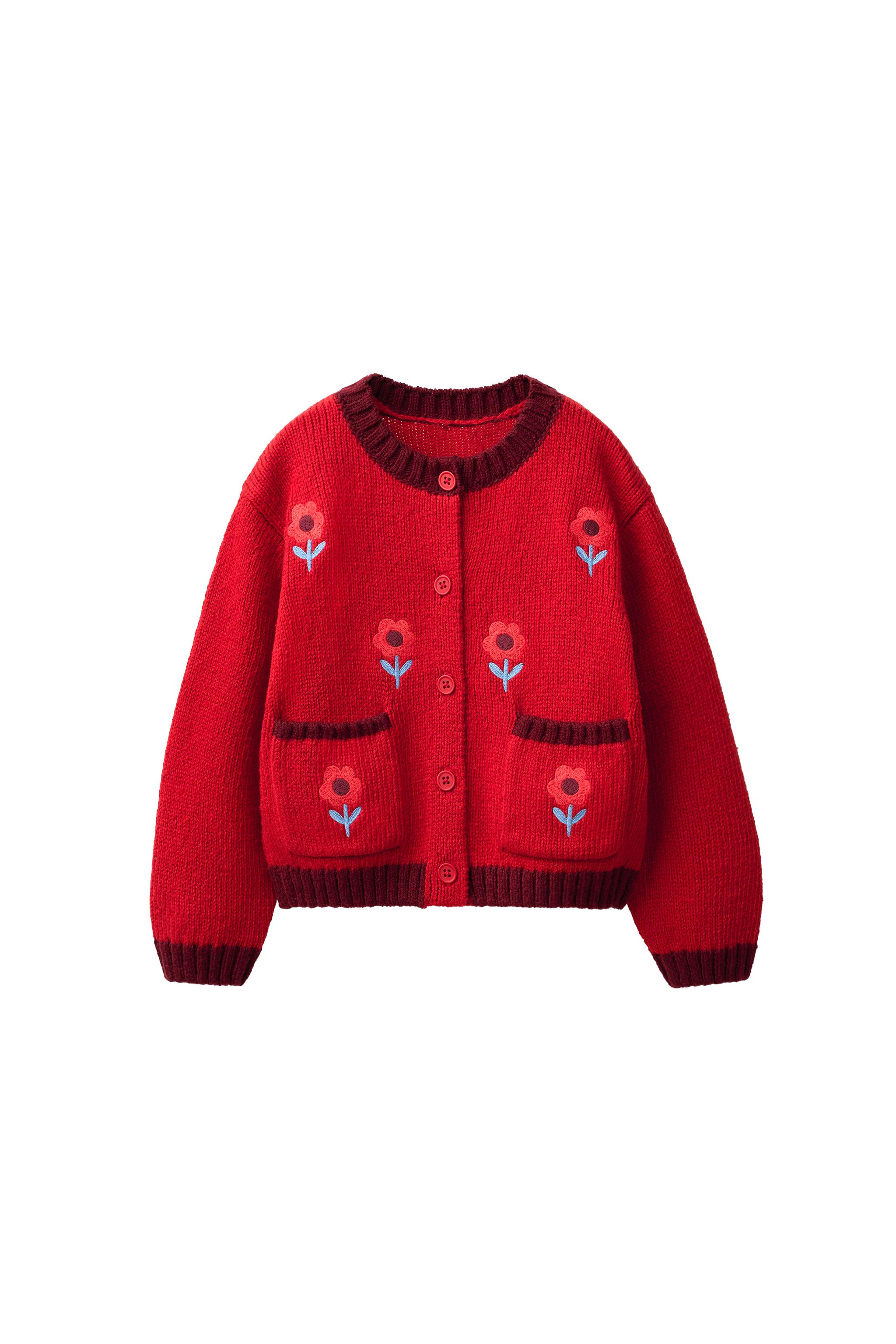 КАРДИГАН С ВЫШИТЫМИ ЦВЕТАМИ — ZARA