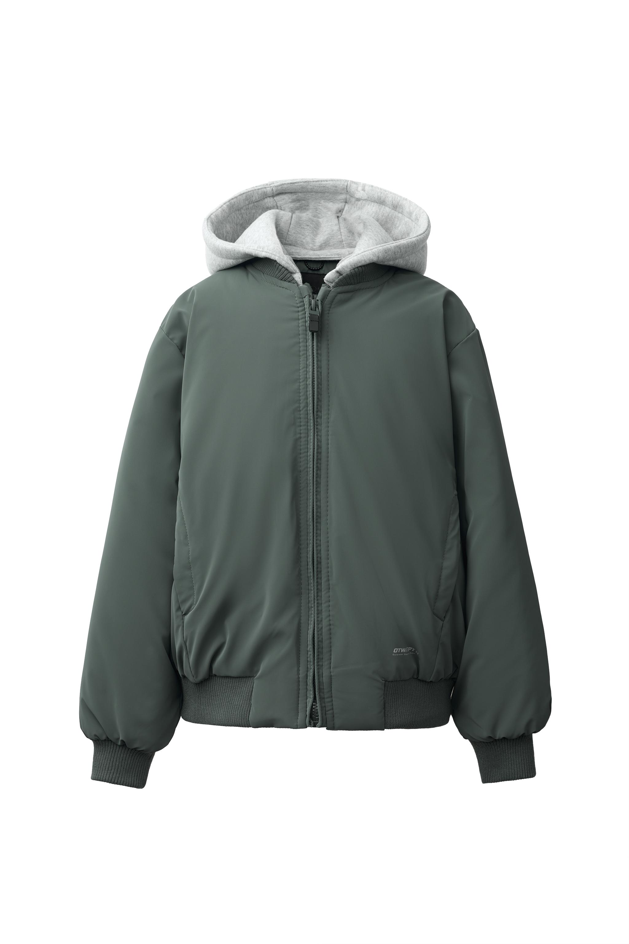 Бомбер с съёмным капюшоном из резиновой ткани — ZARA