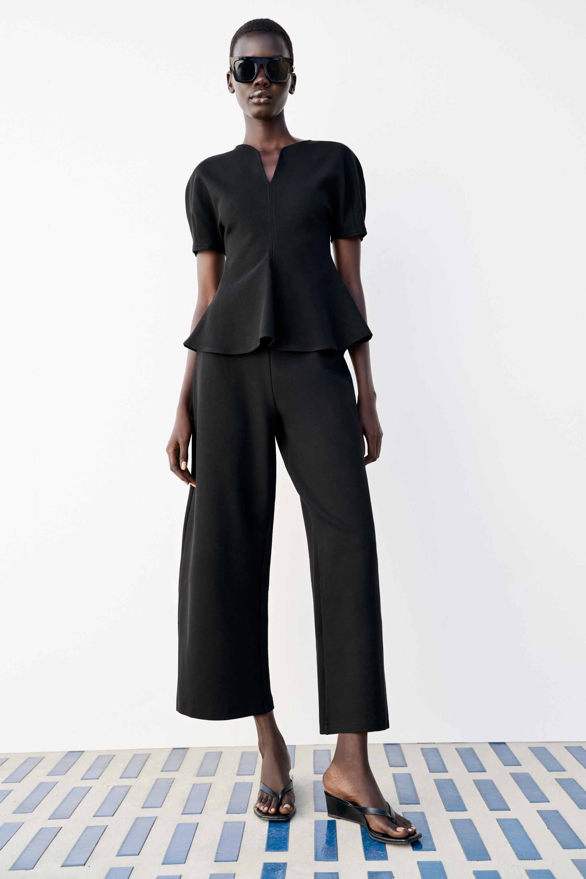 Брюки с широкими штанинами — ZARA