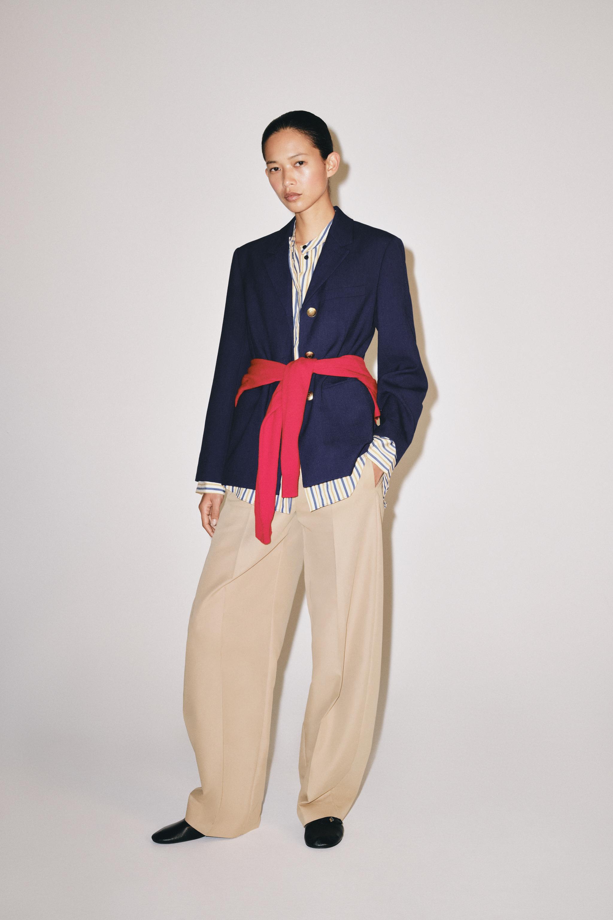 Костюмный блейзер ZW COLLECTION с застёжкой на пуговицы — ZARA