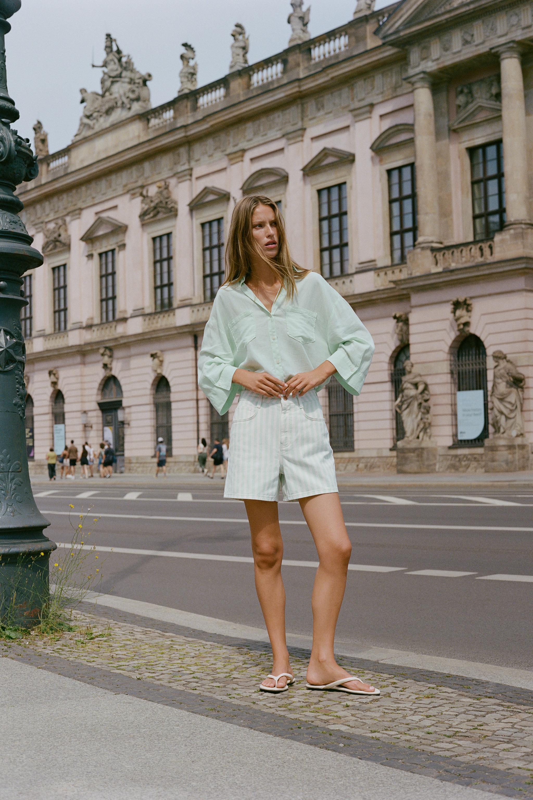 Шорты Z1975 MOM FIT — ZARA