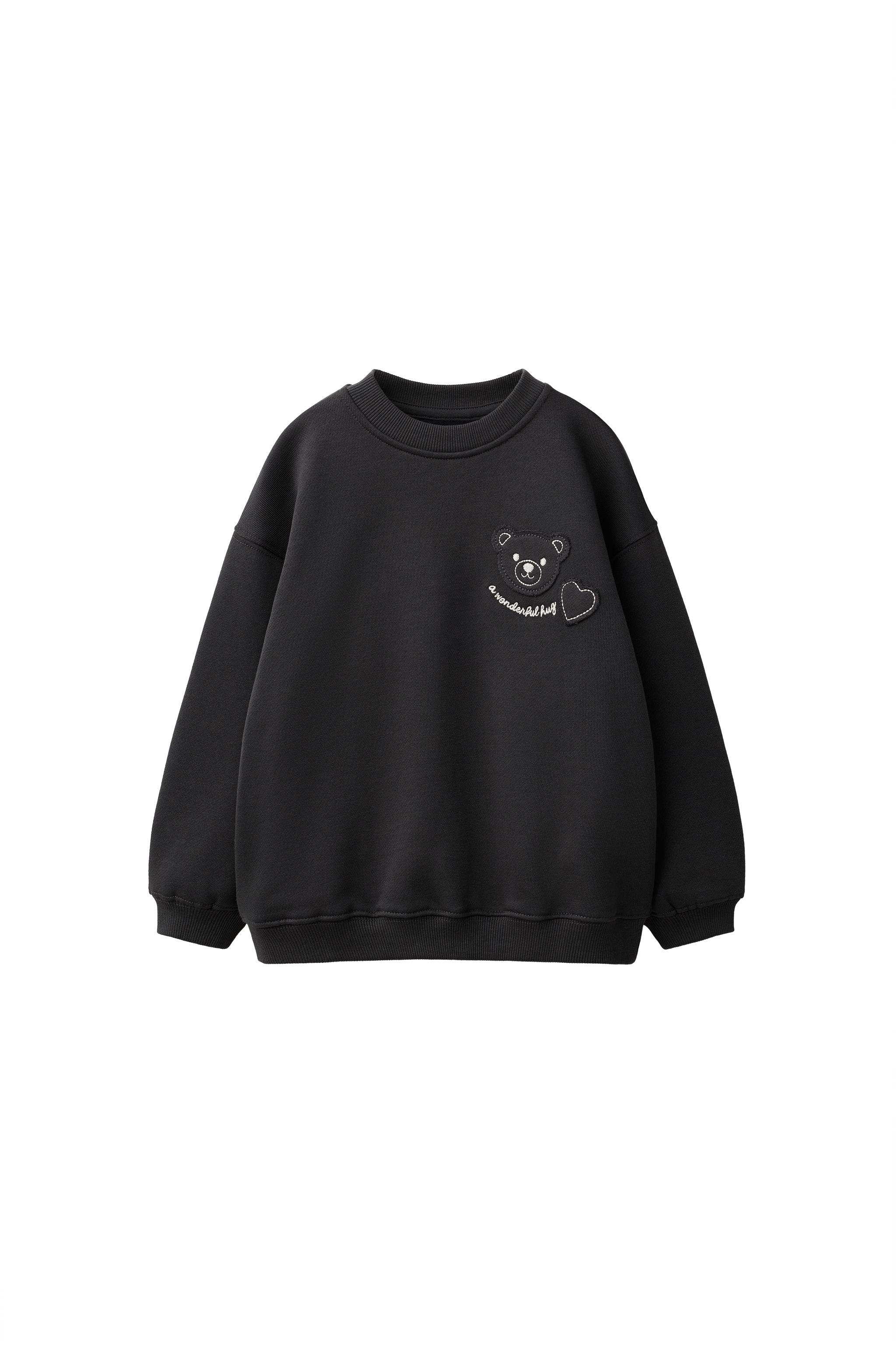 Свитшот с нашивкой в виде медведя — ZARA