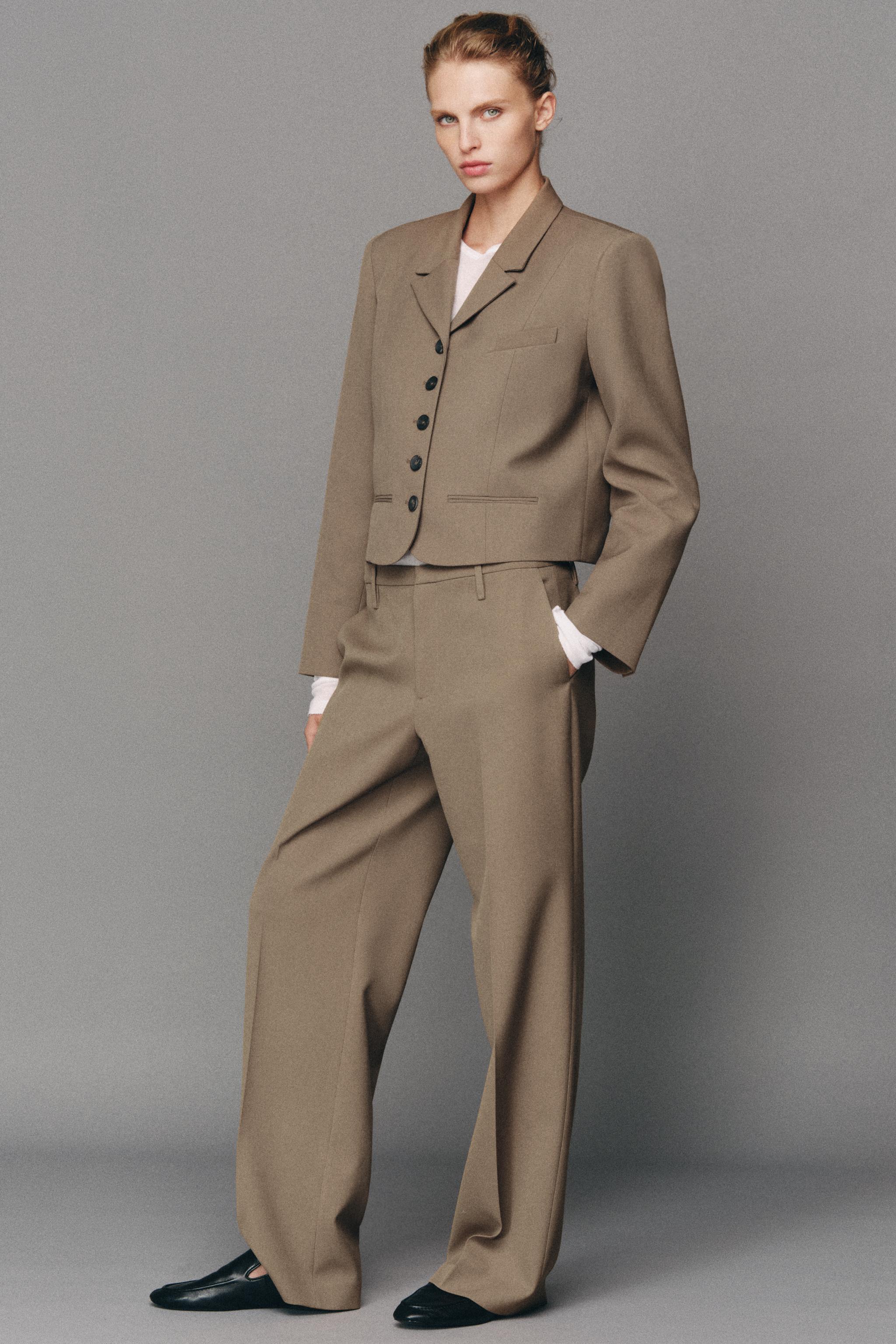 Брюки ZW COLLECTION с поясом — ZARA
